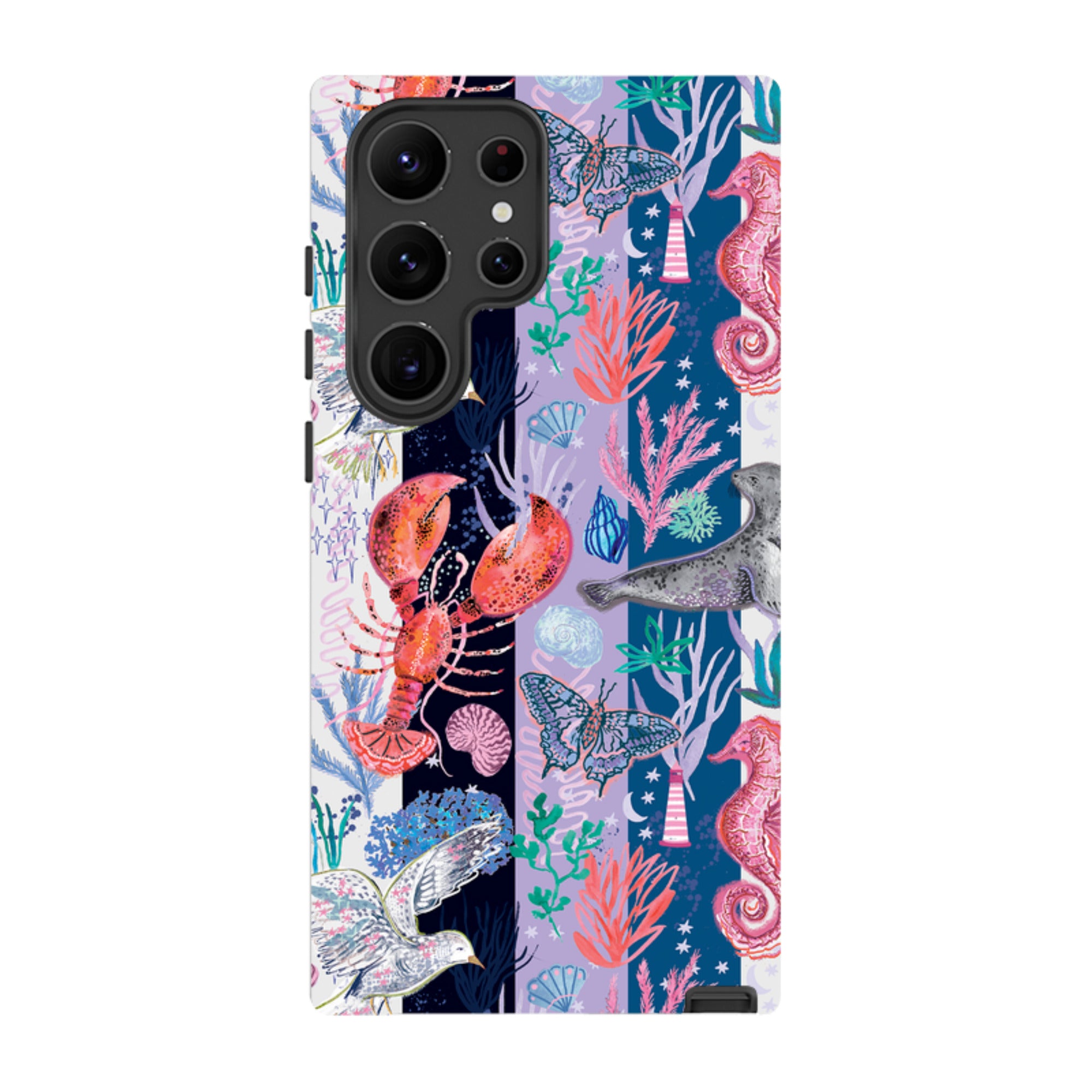 Samsung Tough  Case - Coastal Calling Stripe II By Emma Frances Grant