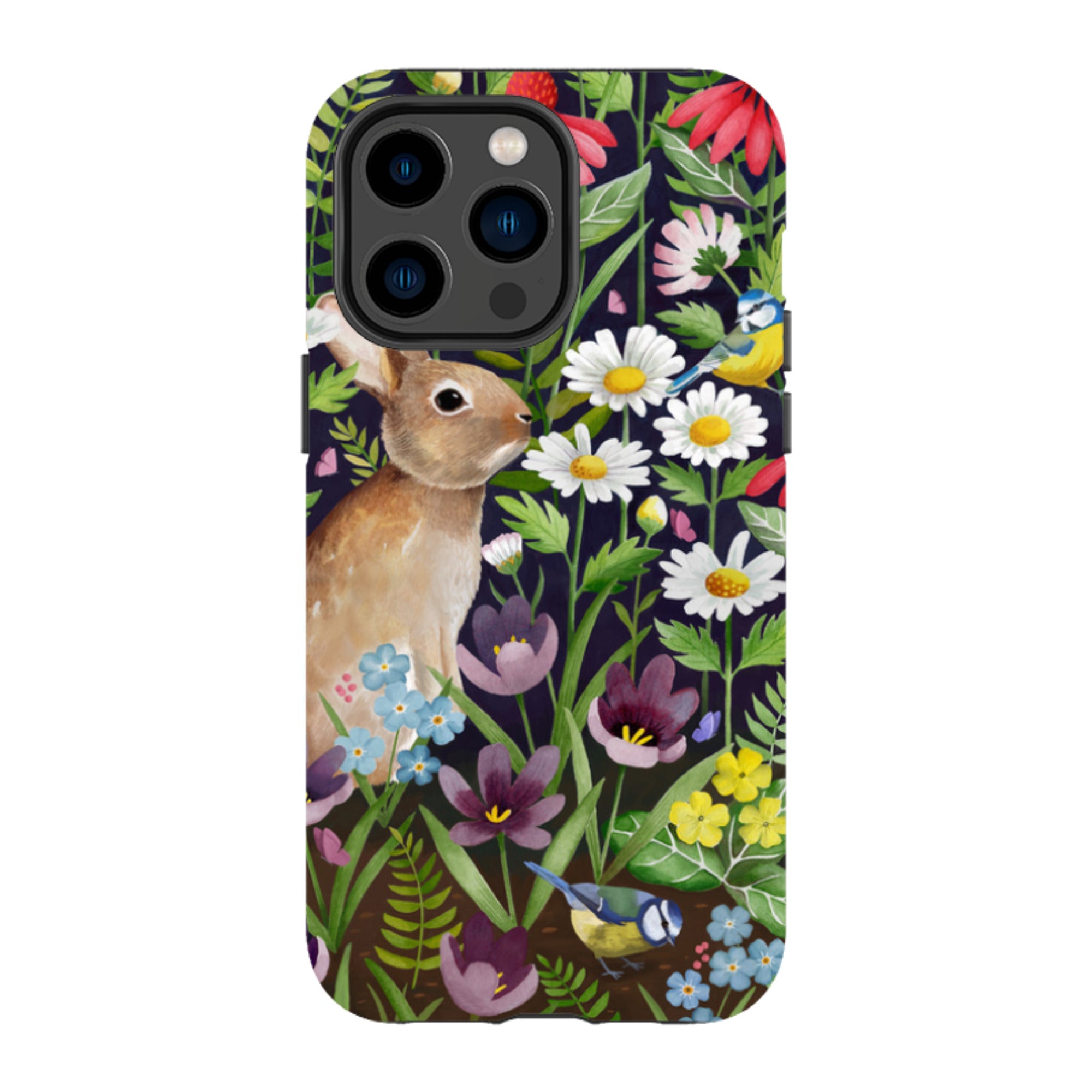 iPhone Tough Case - Rabbit And Wildflowers By Bex Parkin
