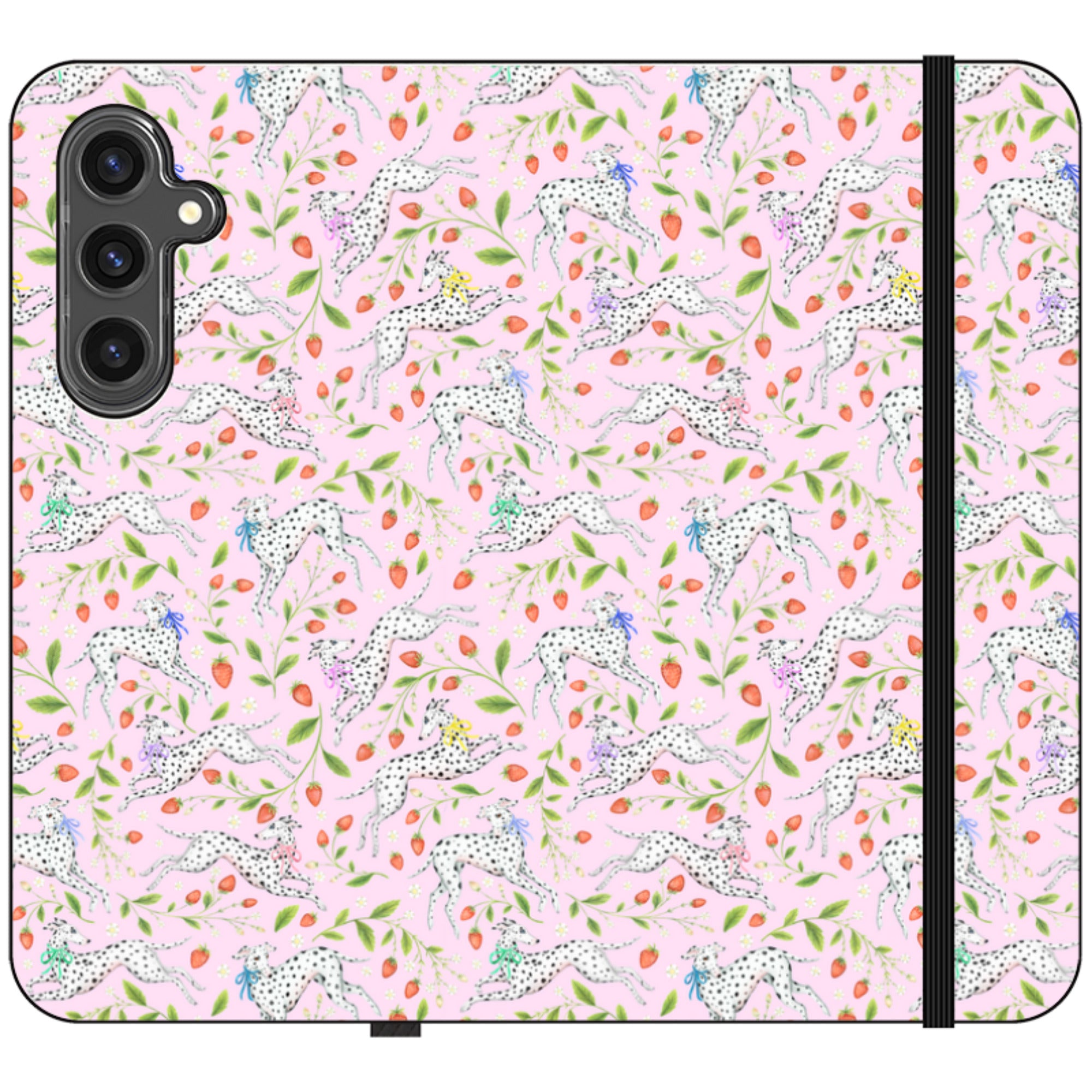 Spots and Strawbs Wallet Case By Catherine Rowe