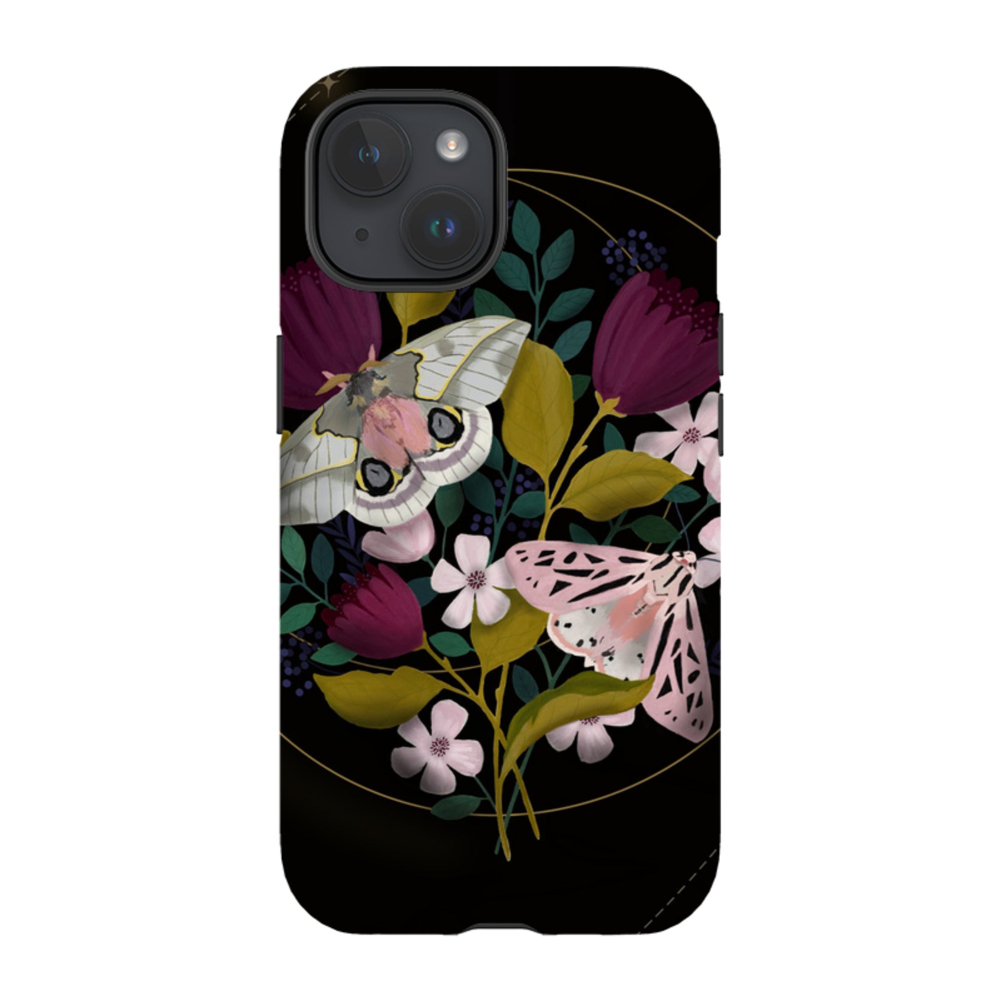 iPhone MagSafe Tough Case - Moon Moths By Bex Parkin