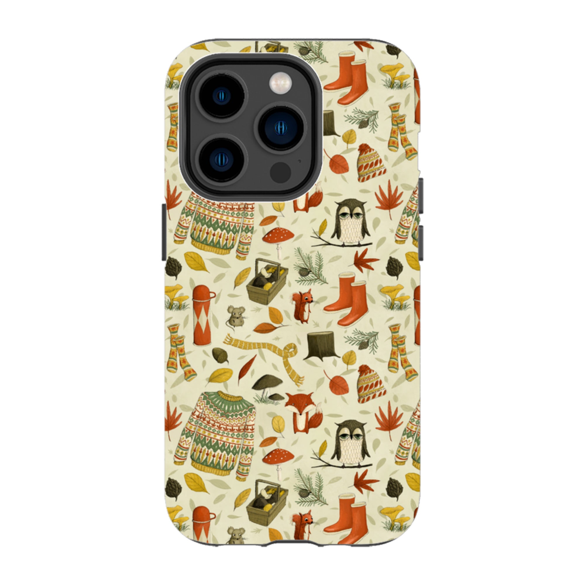 iPhone Tough Case - Autumn Pattern By Maja Lindberg