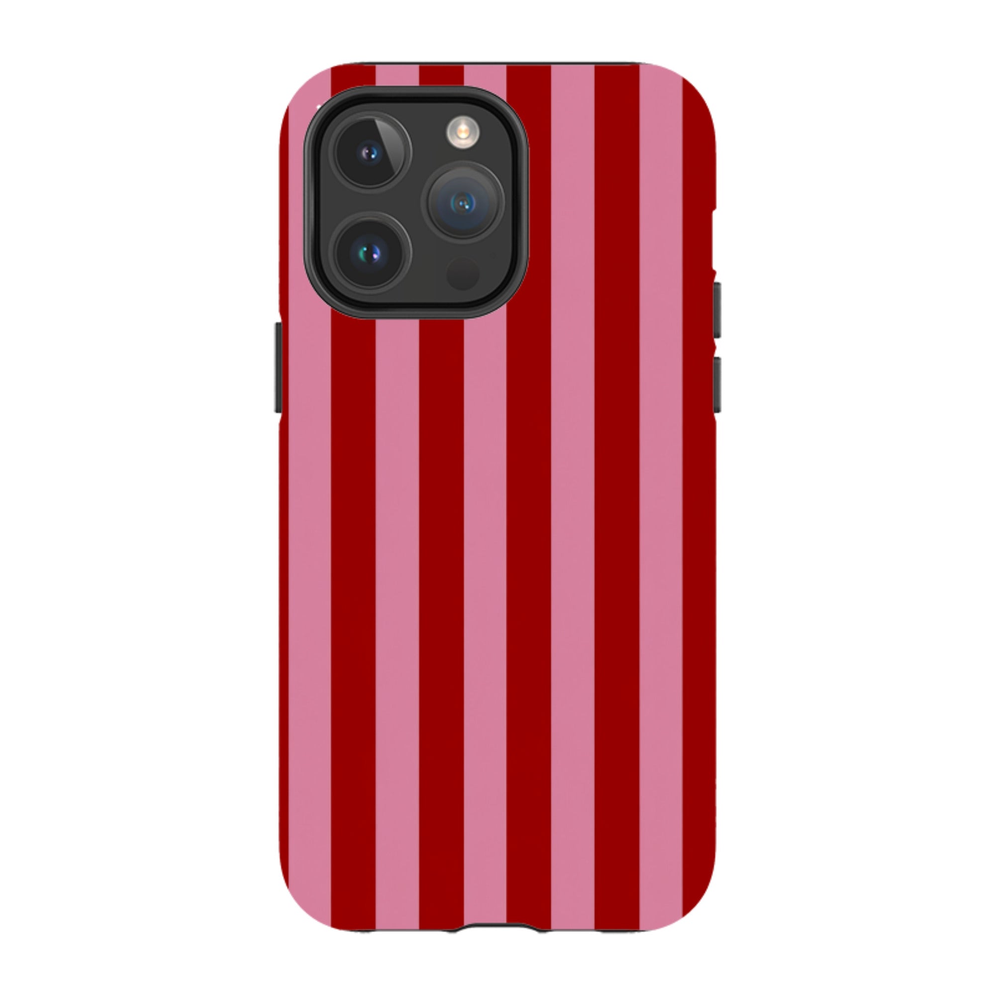iPhone MagSafe Tough Case - Burgundy & Pink Stripe