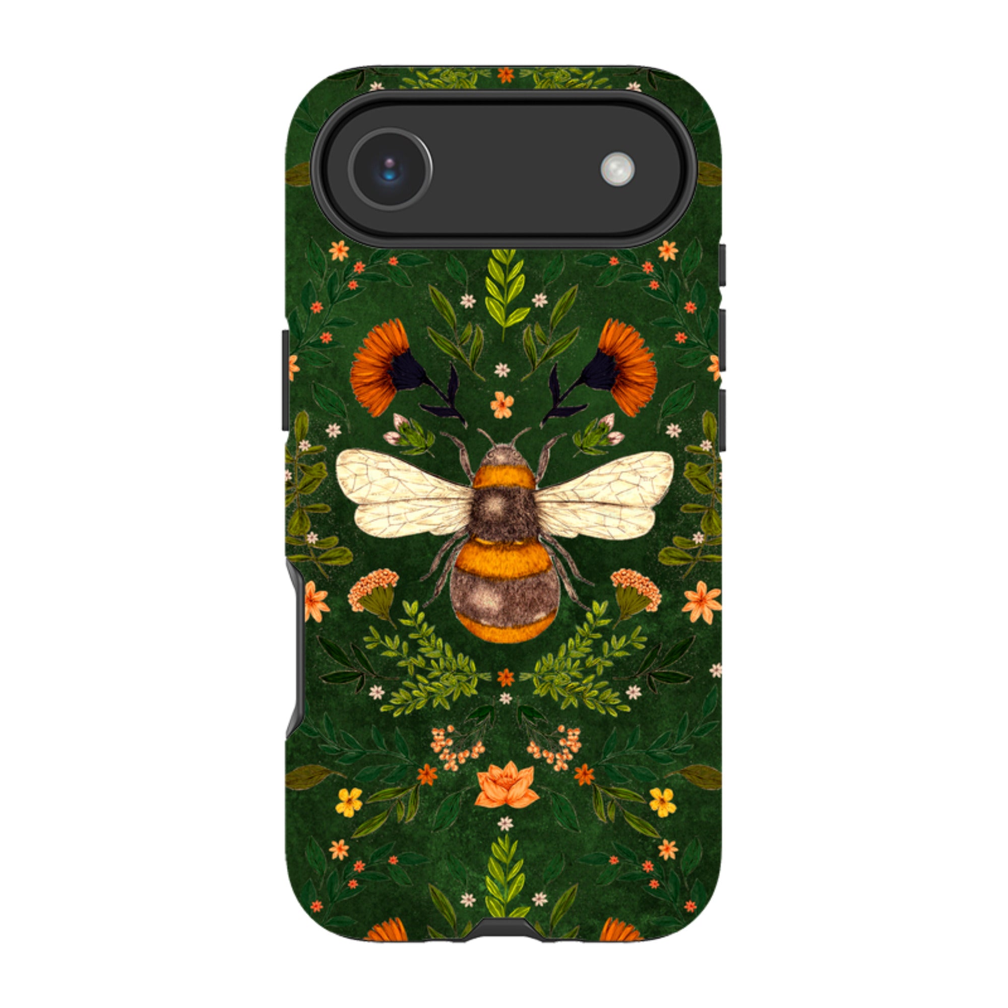 iPhone MagSafe Tough Case -  Botanical Bee Green By Jade Mosinski
