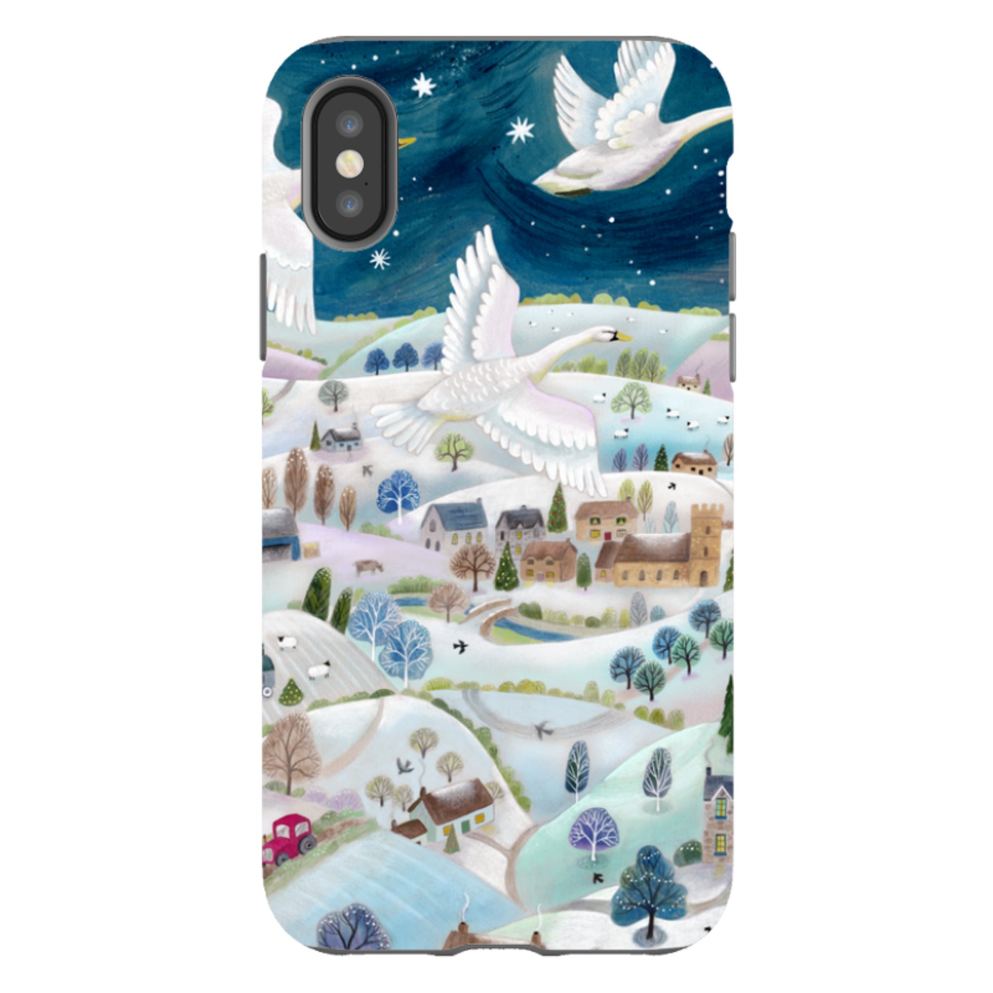 iPhone Tough Case - Winter Swans By Bex Parkin