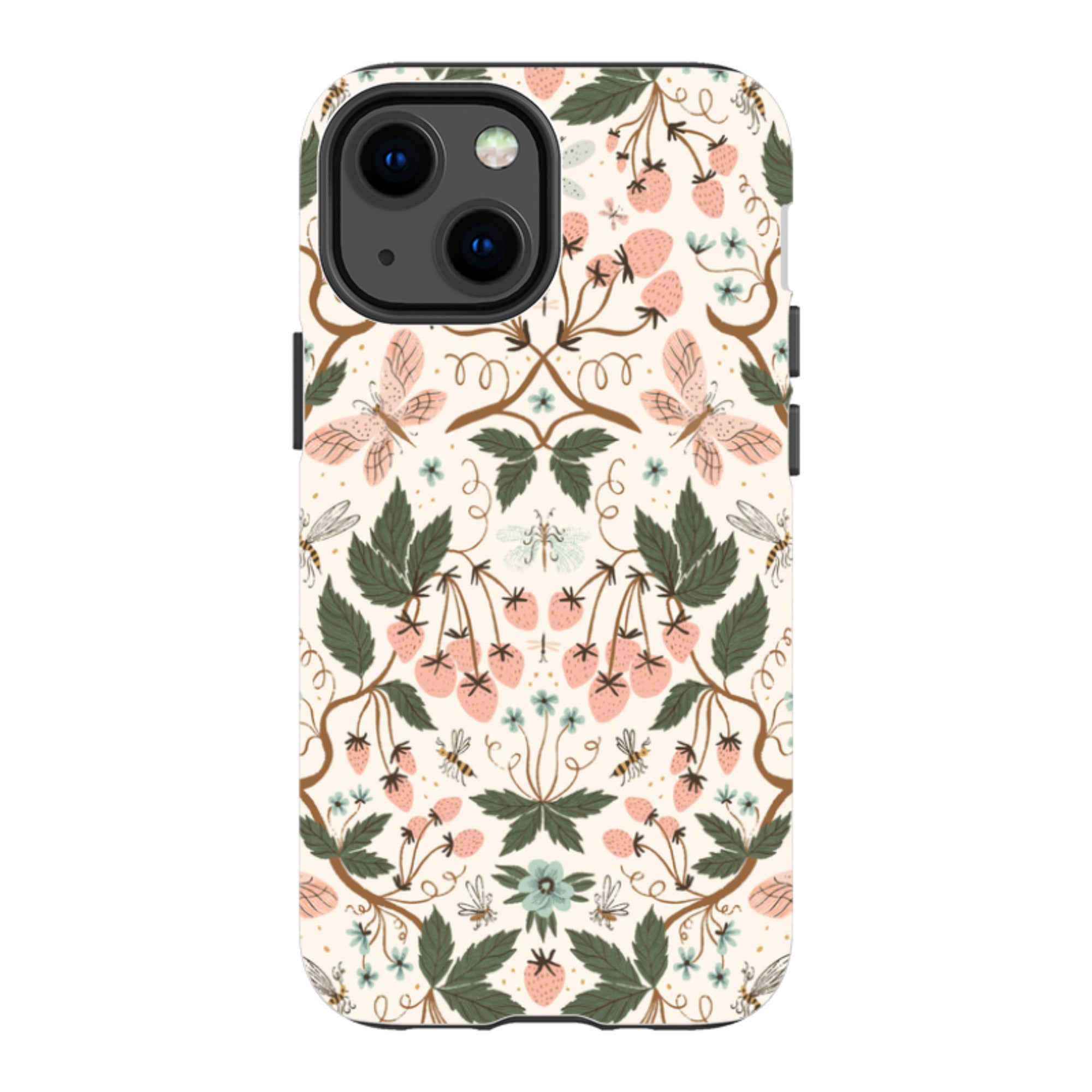 iPhone Tough Case - Bugs And Berries Pattern By Meghann Rader