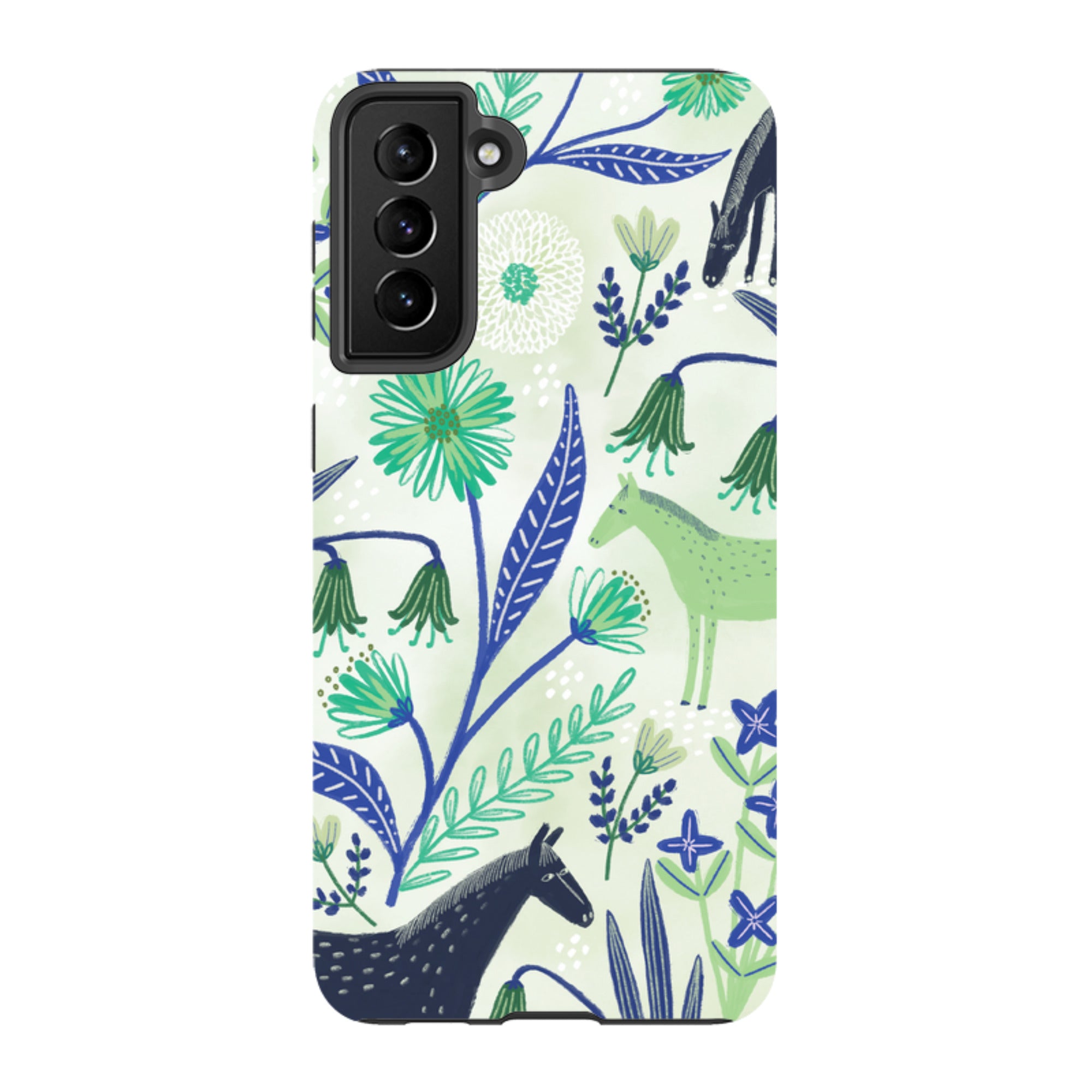 Samsung Tough Case - Wild Ponies Green By Lee Foster Wilson
