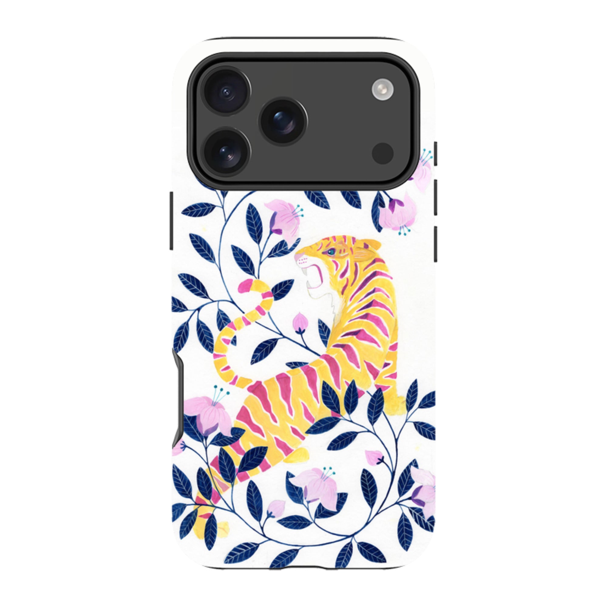 iPhone Tough Case - Yellow Tiger By Bex Parkin