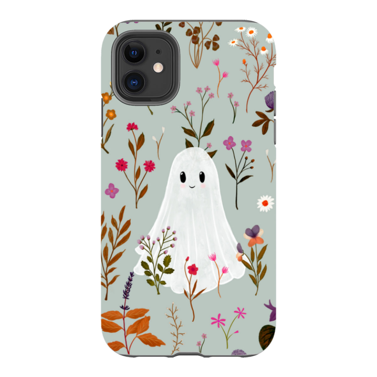 iPhone Tough Case - Ghost in the Garden - Dusty Gourd Multi By Katherine Quinn