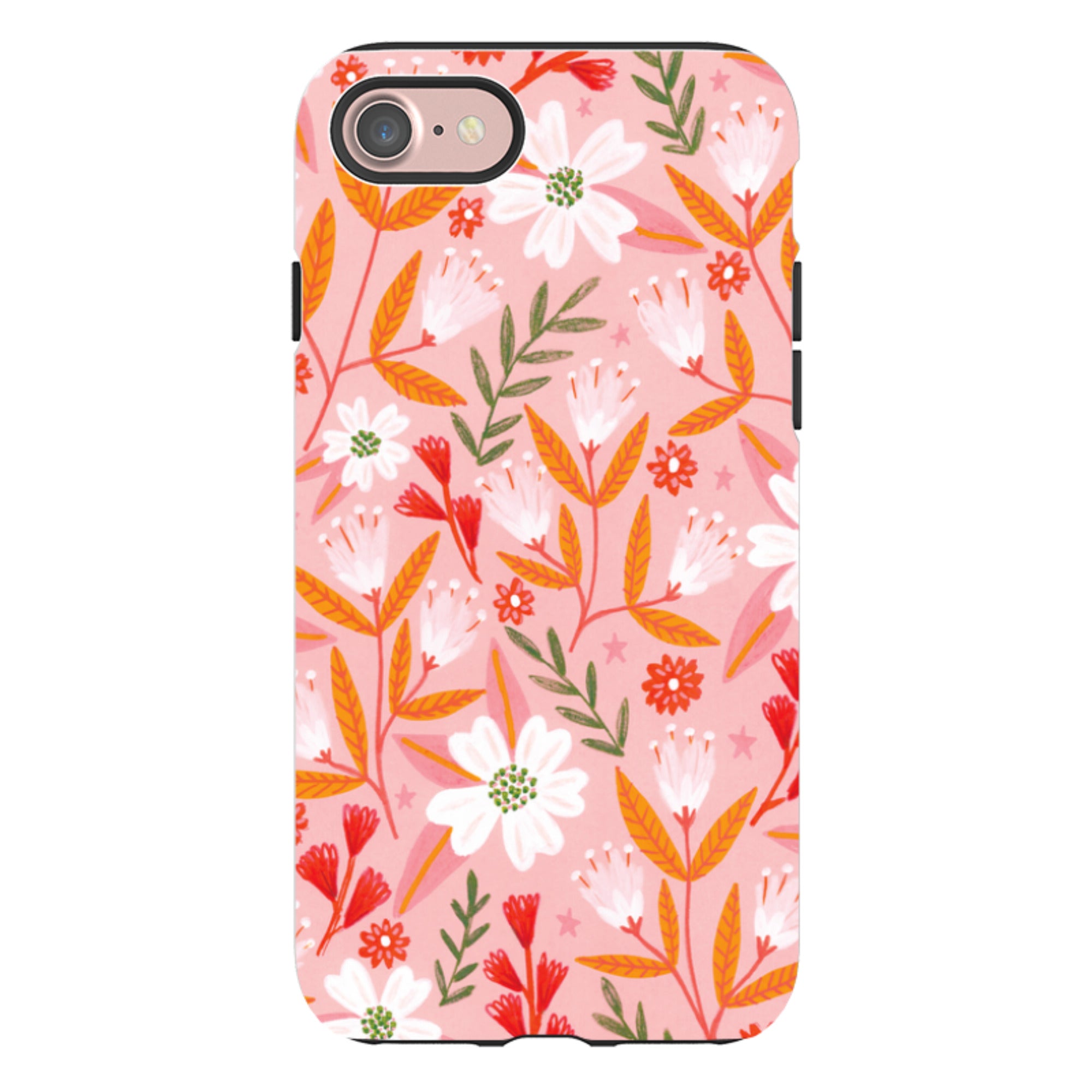 iPhone Tough Case - Pink And Orange Florals By Lee Foster Wilson
