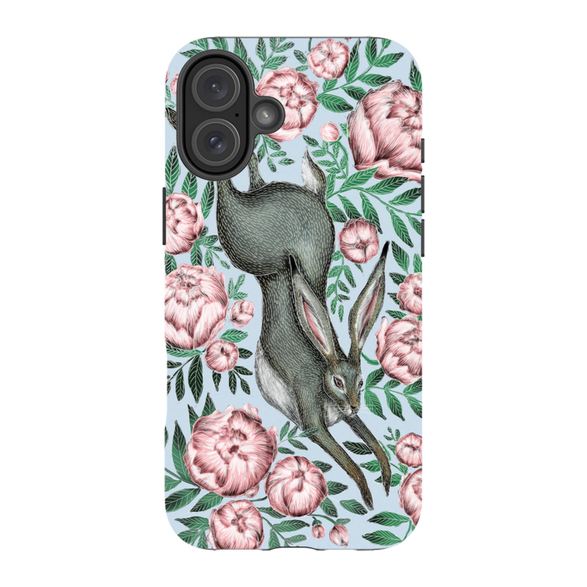iPhone MagSafe Tough Case - Hare and Peonies By Catherine Rowe