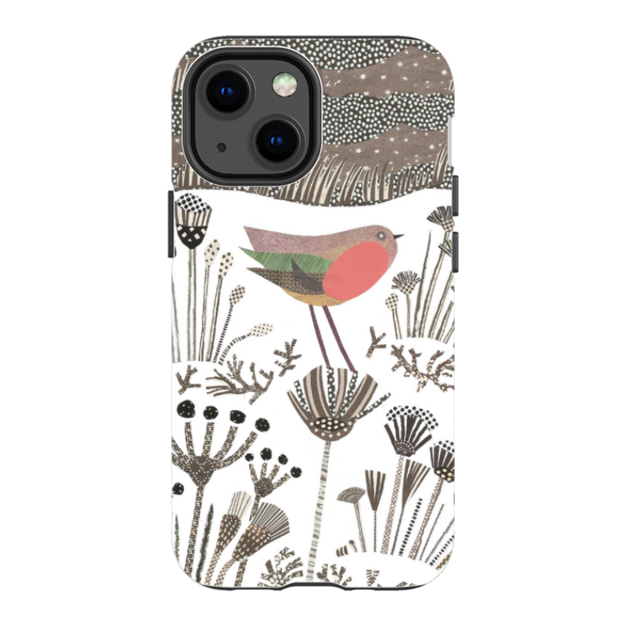 iPhone Tough Case - Robin in Snow By Jane Robbins