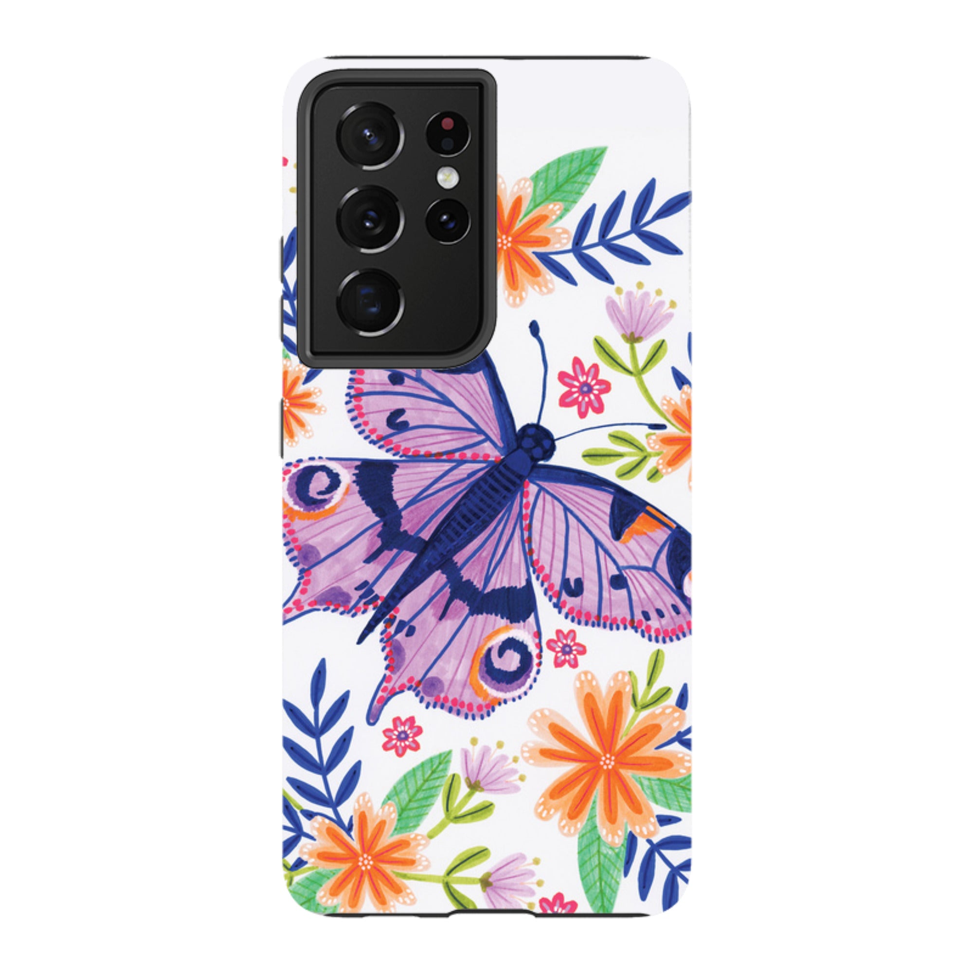 Samsung Tough Case - Floral Lilac Butterfly By Lee Foster Wilson