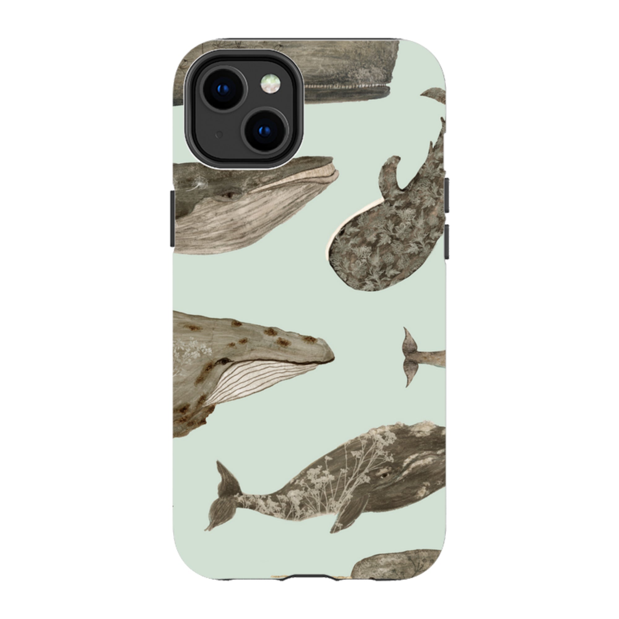 iPhone Tough Case - Wild Flower Whales By Katherine Quinn
