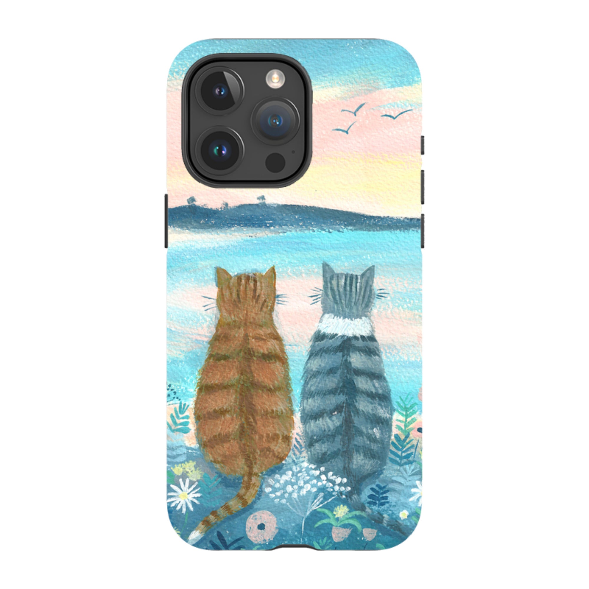 iPhone MagSafe Tough Case - Sunset Cats 2 By Mary Stubberfield