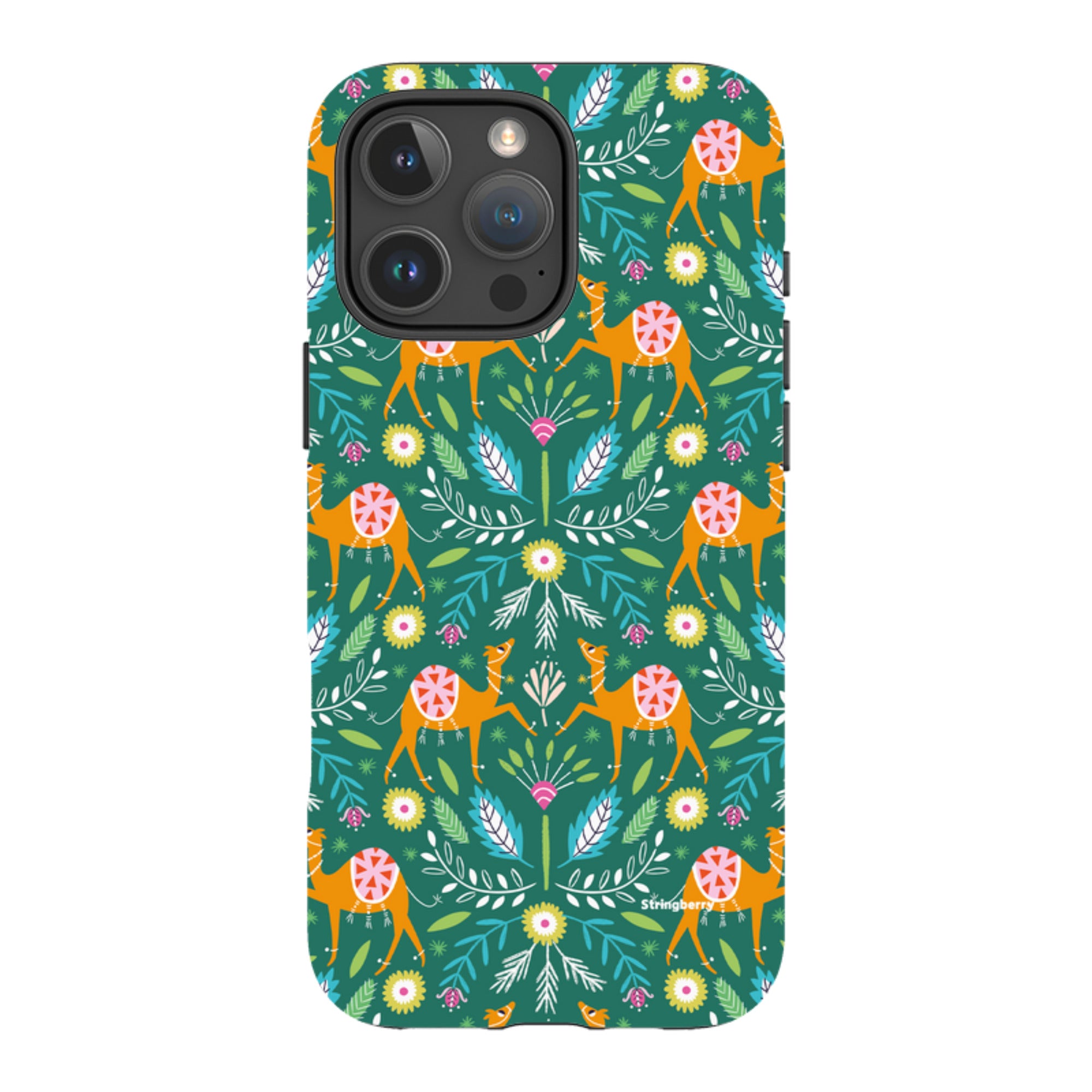 iPhone Tough Case - Camel Damask By Ali Brookes