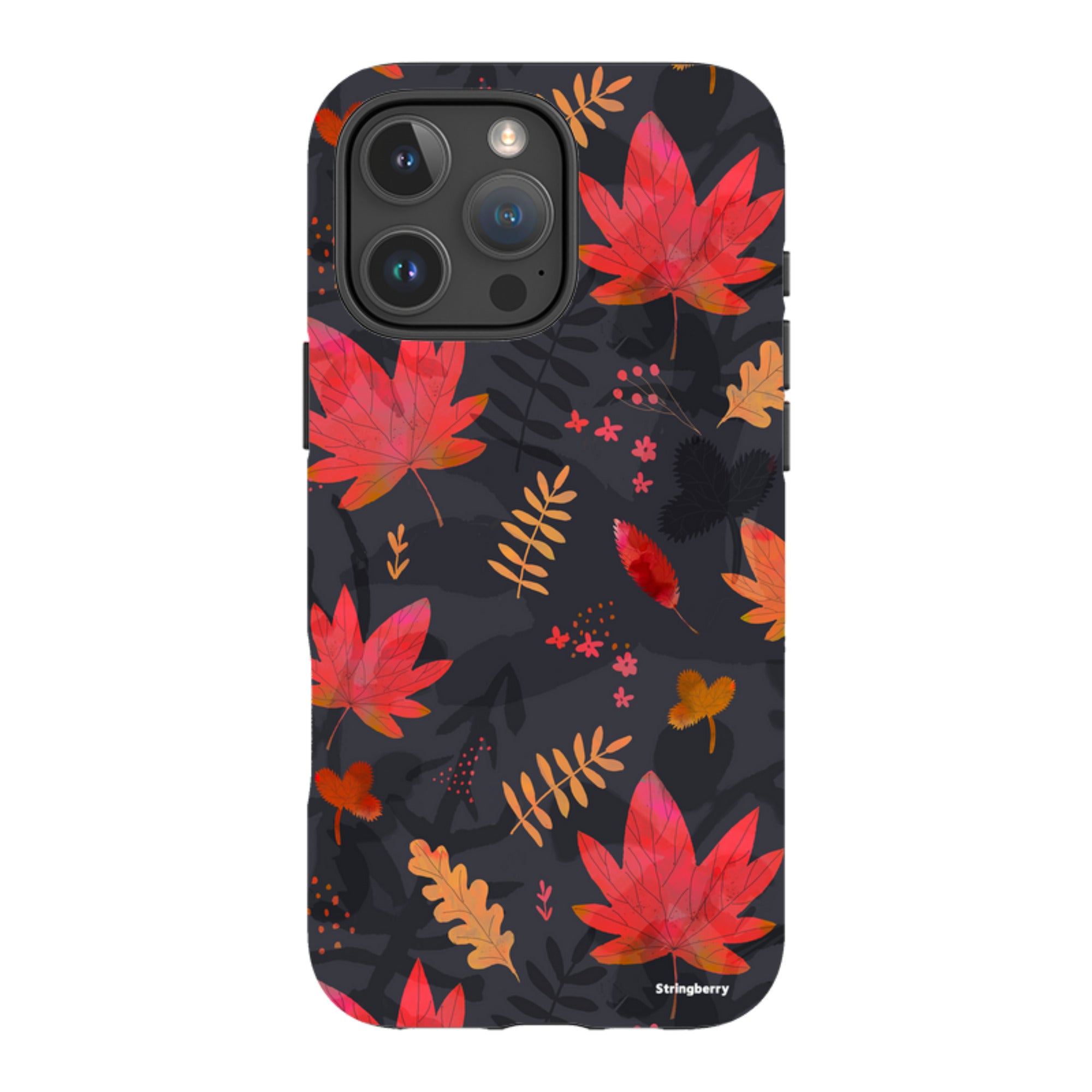iPhone Tough Case - Autumn Leaves Dark