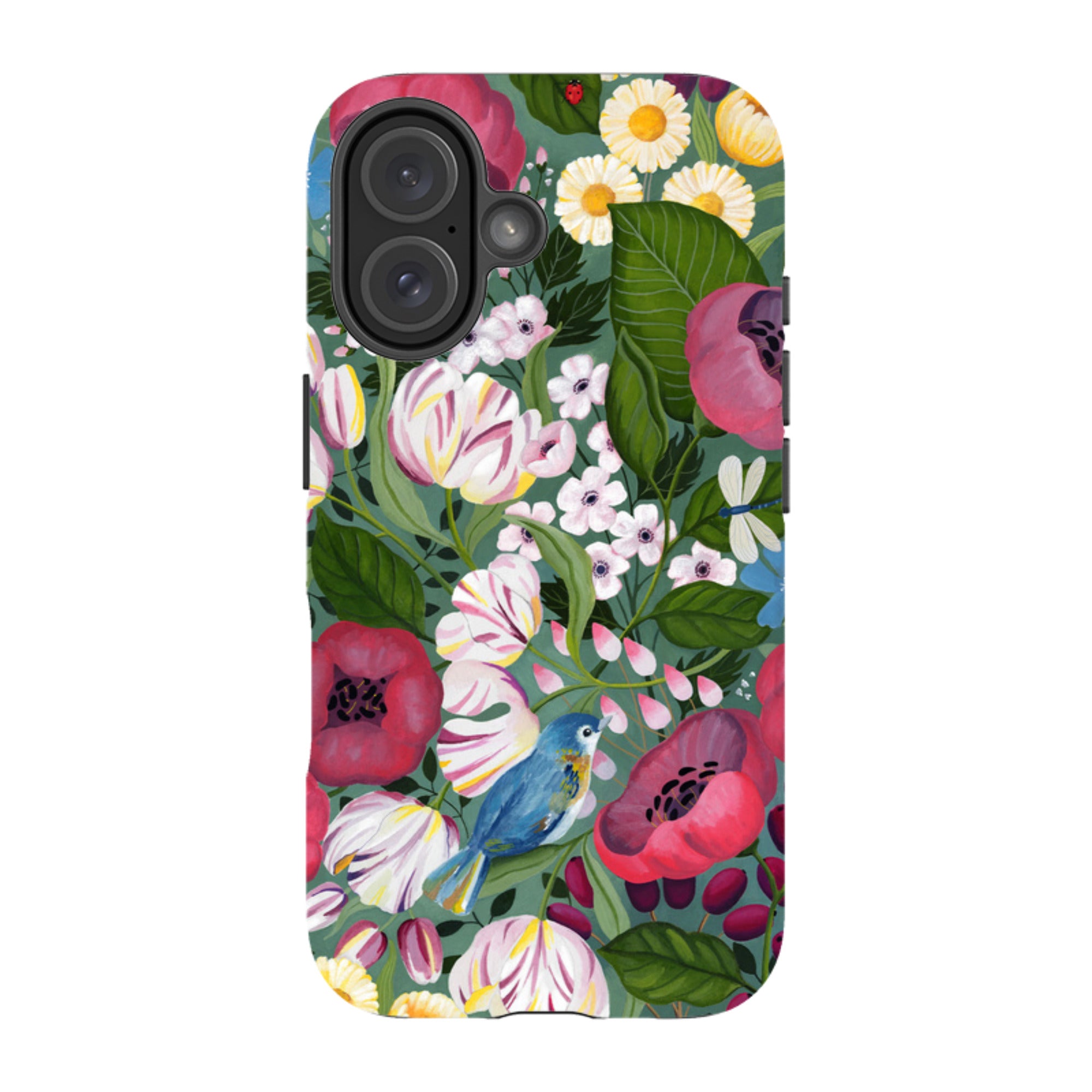 iPhone Tough Case - Bluebird Flowers By Bex Parkin