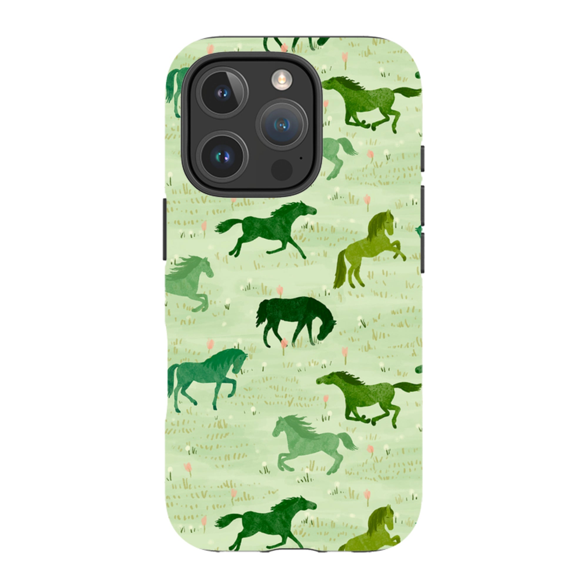iPhone Tough Case - Wild Horses Meadow By Katherine Quinn