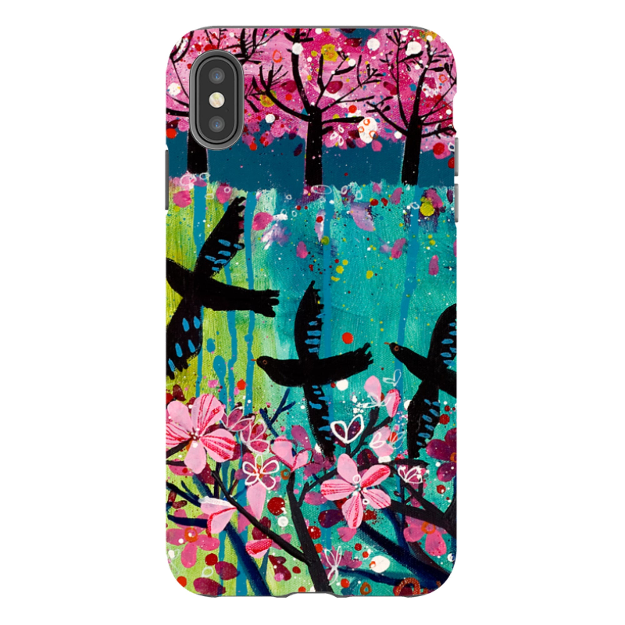 iPhone Tough Case - Blackbirds By Claire West
