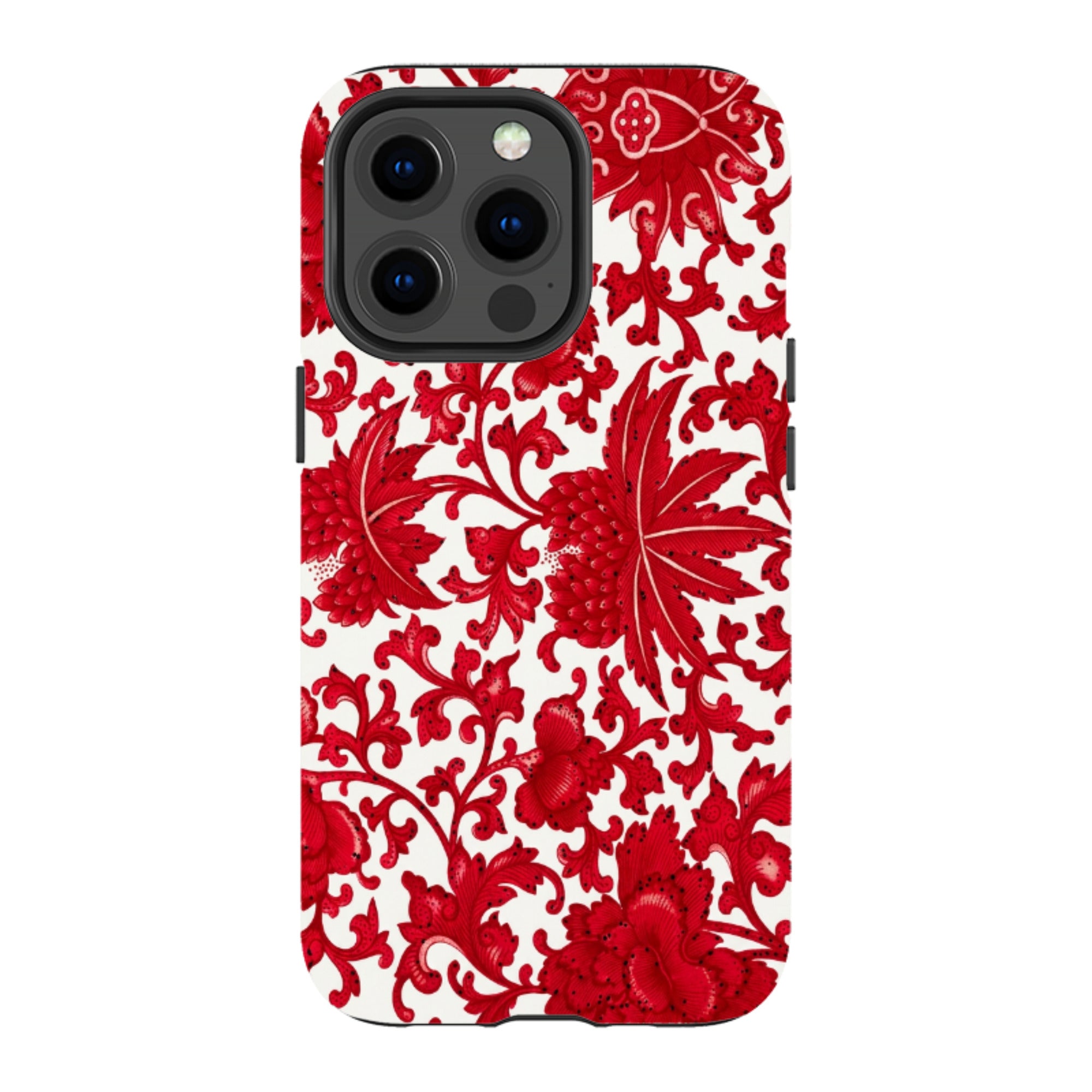 iPhone MagSafe Tough Case - Red Chinoiserie Floral