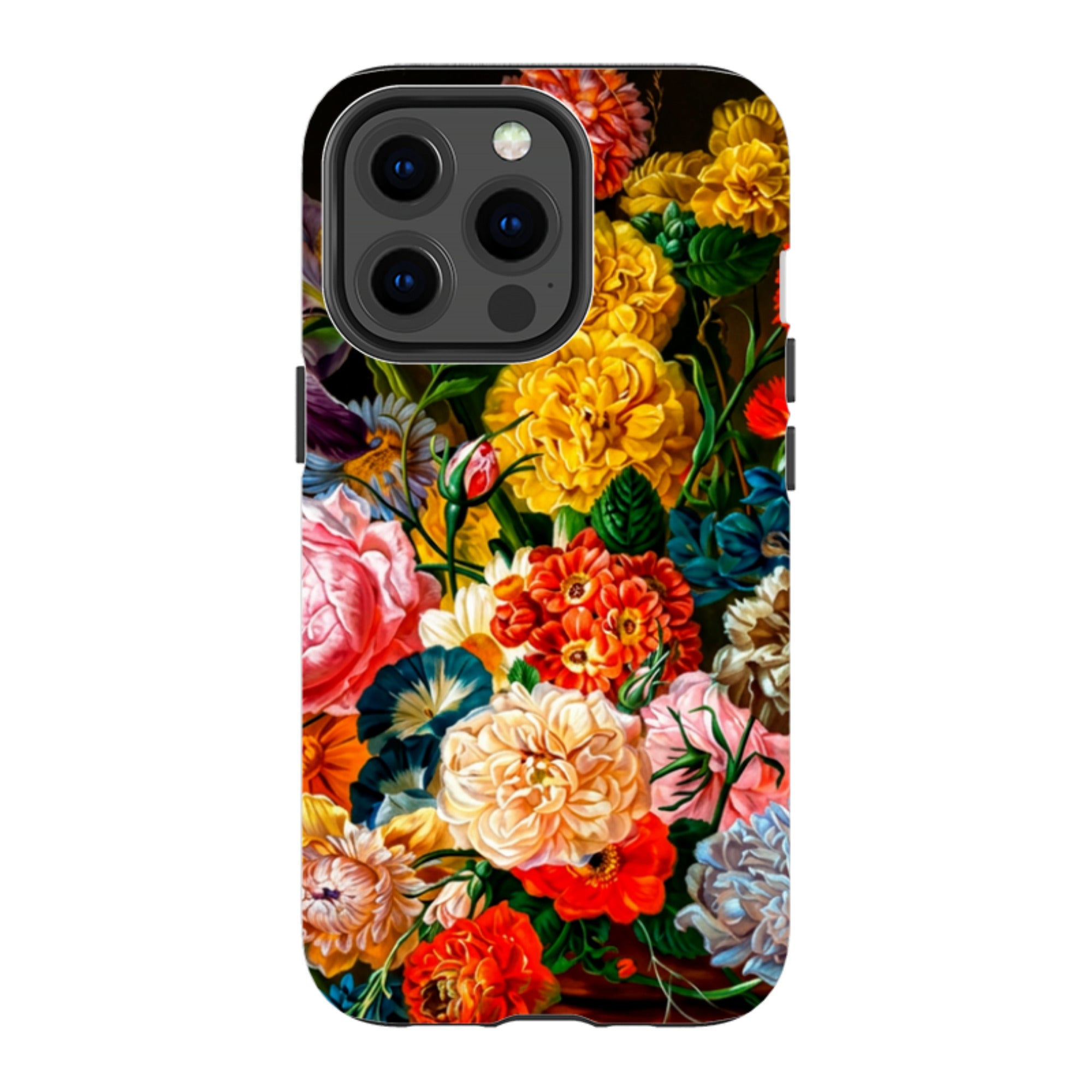 iPhone Tough Case - Vintage Peony & Iris