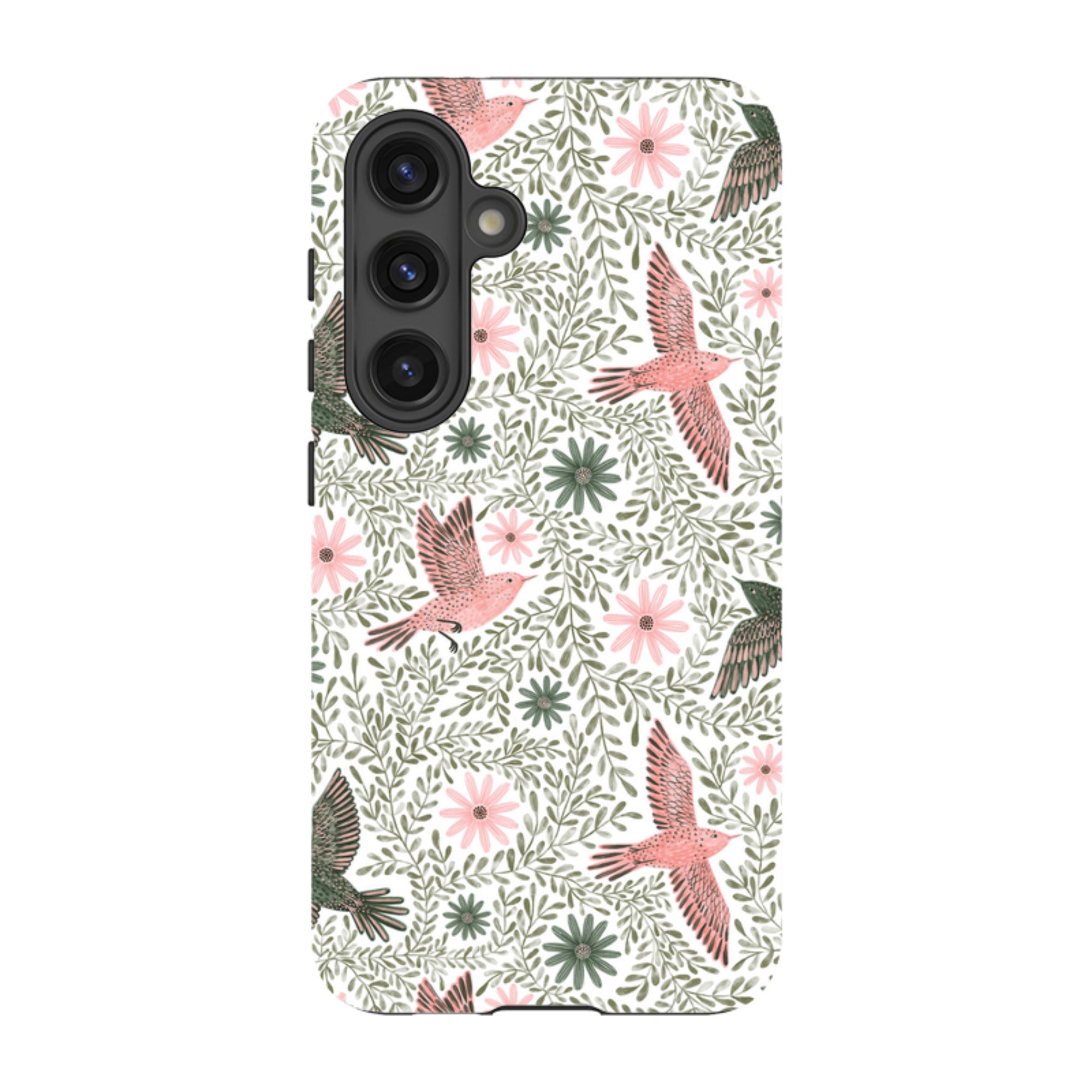 Samsung Tough Case - Bird Pattern Green By Lee Foster Wilson