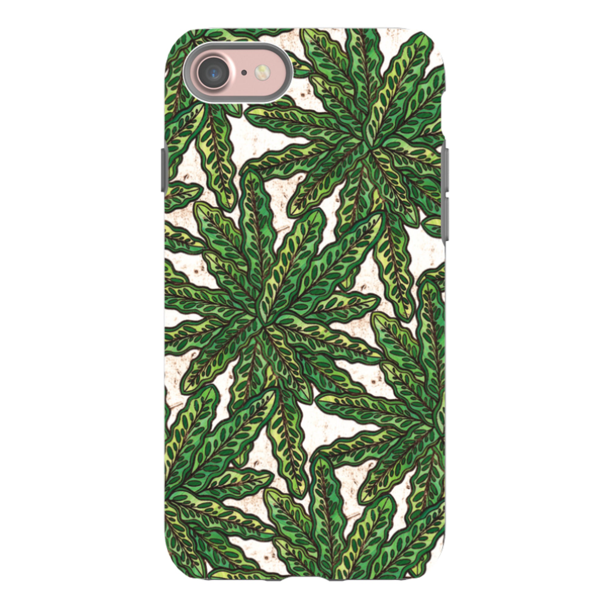 iPhone Tough Case - Green Floral By Amelia Bowman