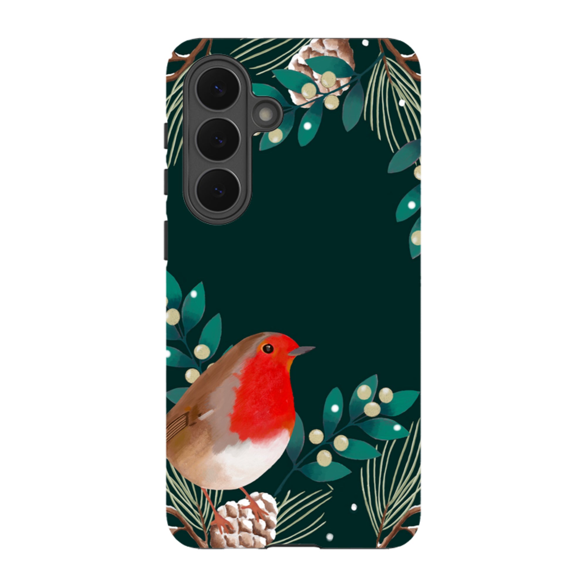 Samsung Tough Case - Robin Pine Cones By Bex Parkin
