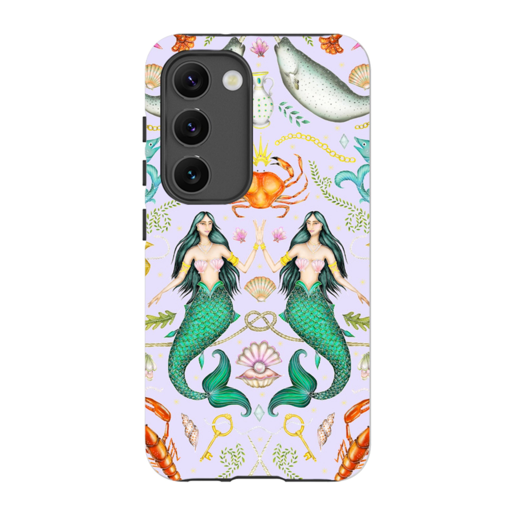 Samsung Tough Case - Tritons Treasure Lilac By Catherine Rowe
