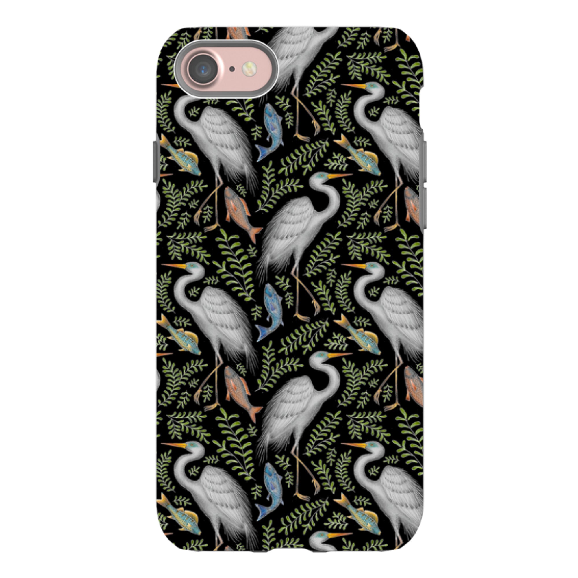 iPhone Tough Case - Egret Pattern By Catherine Rowe