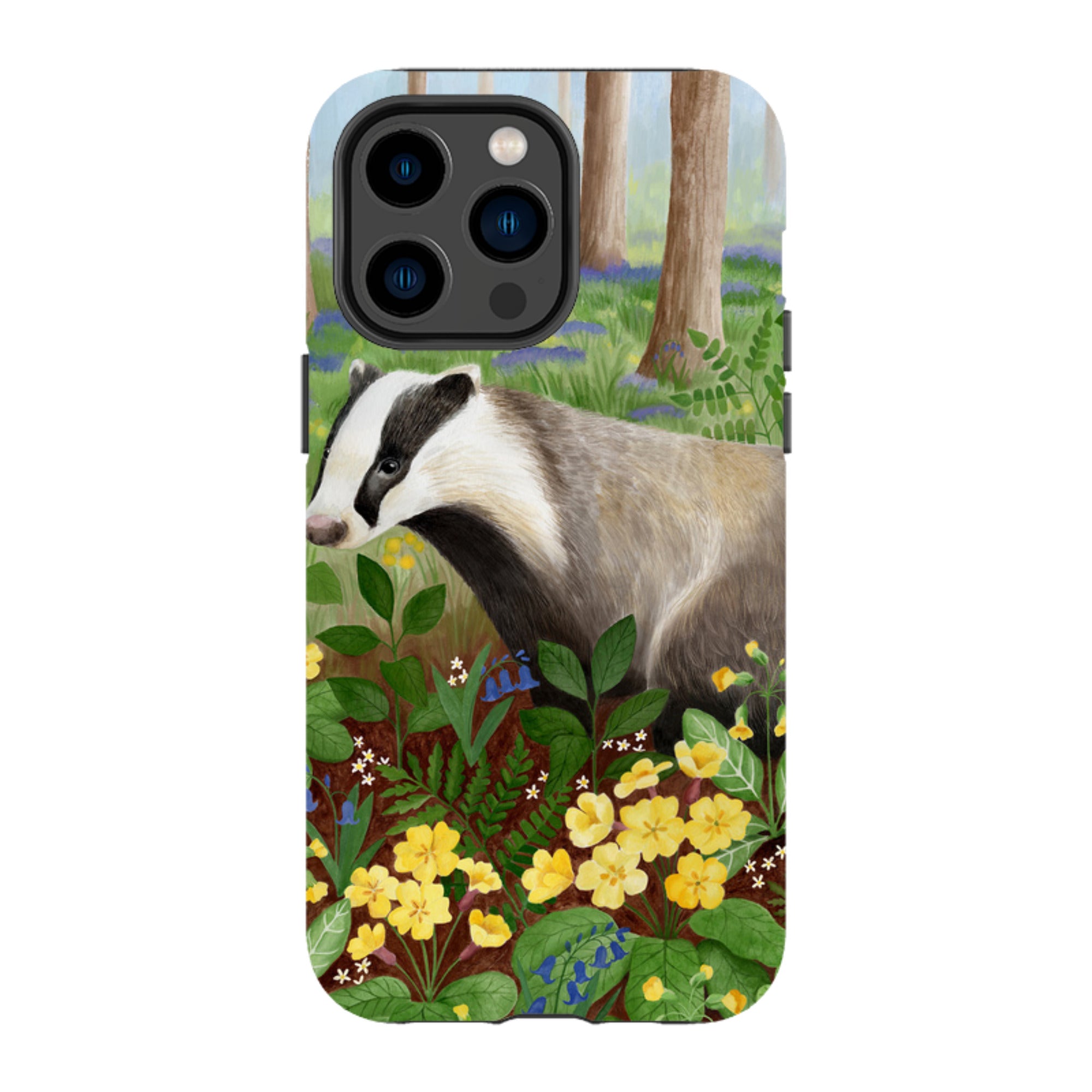iPhone Tough Case - Bluebell Badger By Bex Parkin