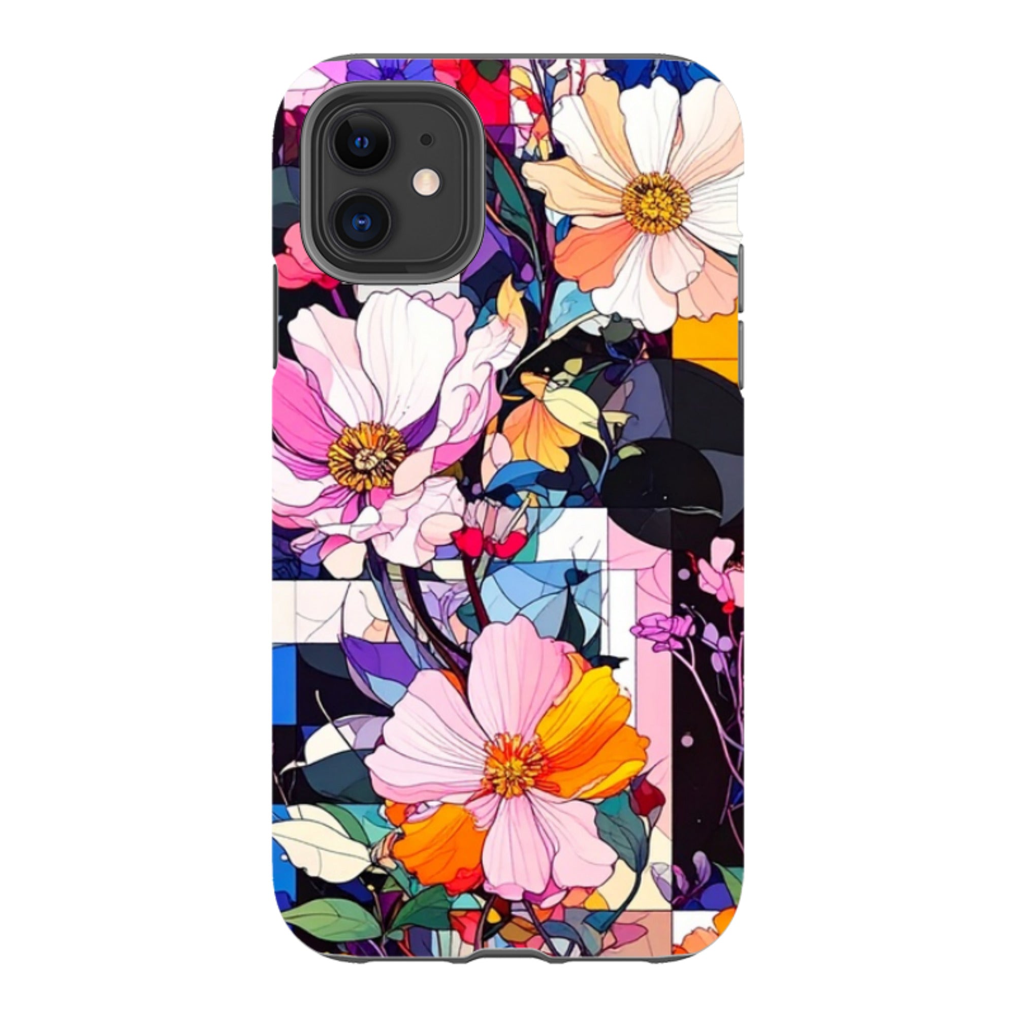 iPhone Tough Case - Block Floral