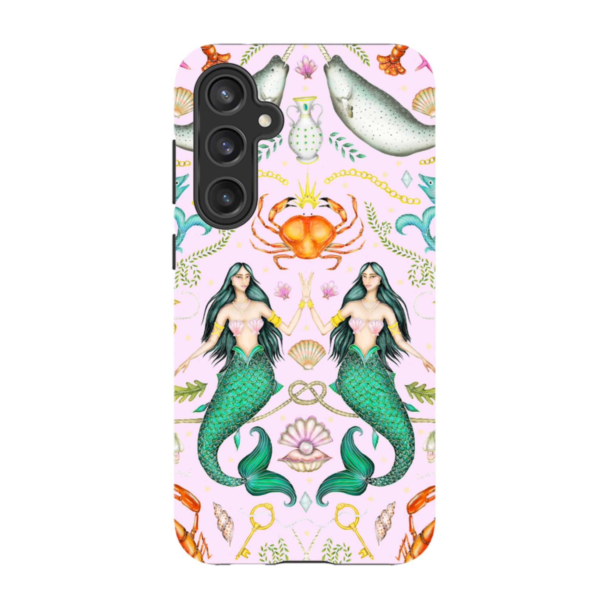 Samsung Tough Case - Tritons Treasure Pink By Catherine Rowe