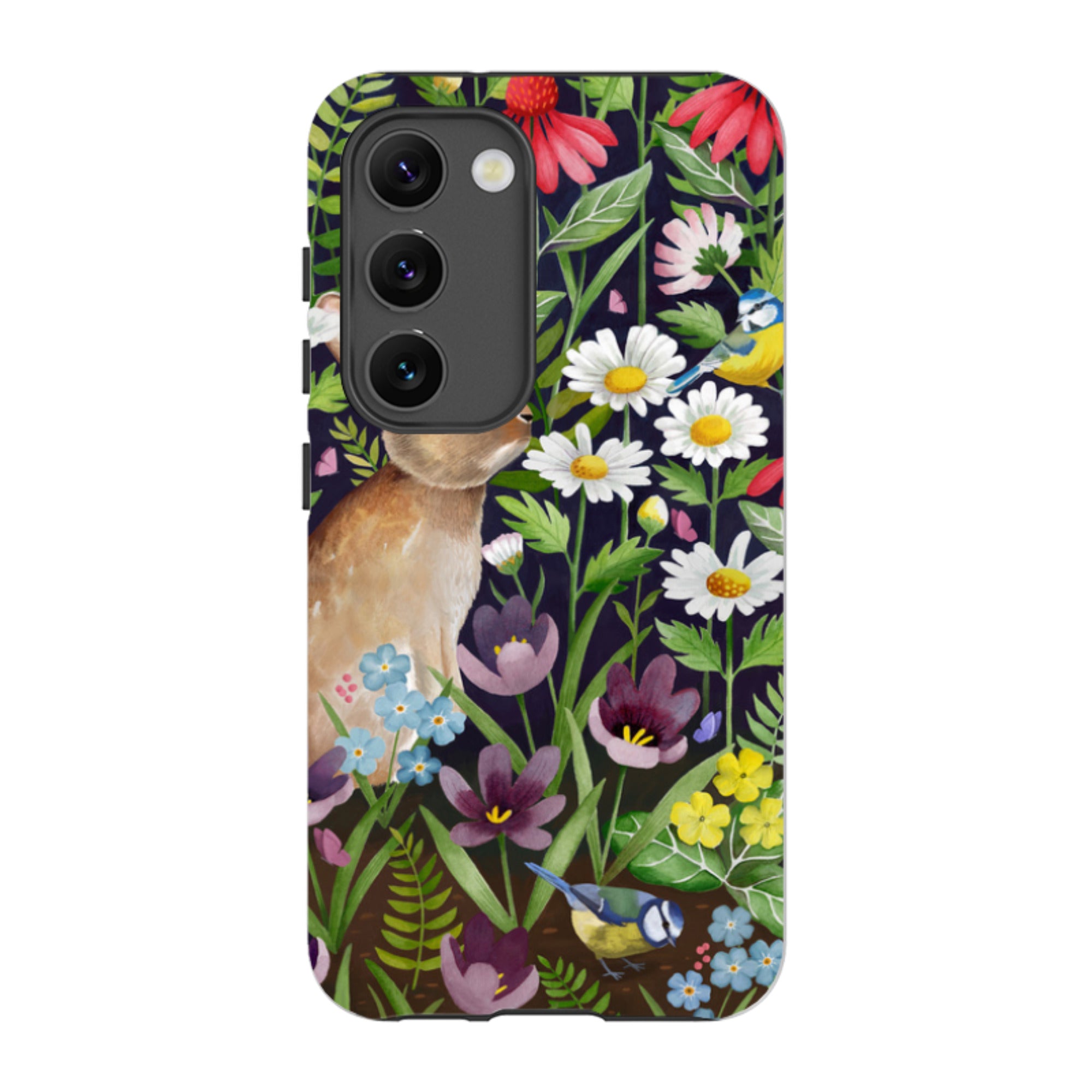 Samsung Tough Case - Rabbit And Wildflowers By Bex Parkin