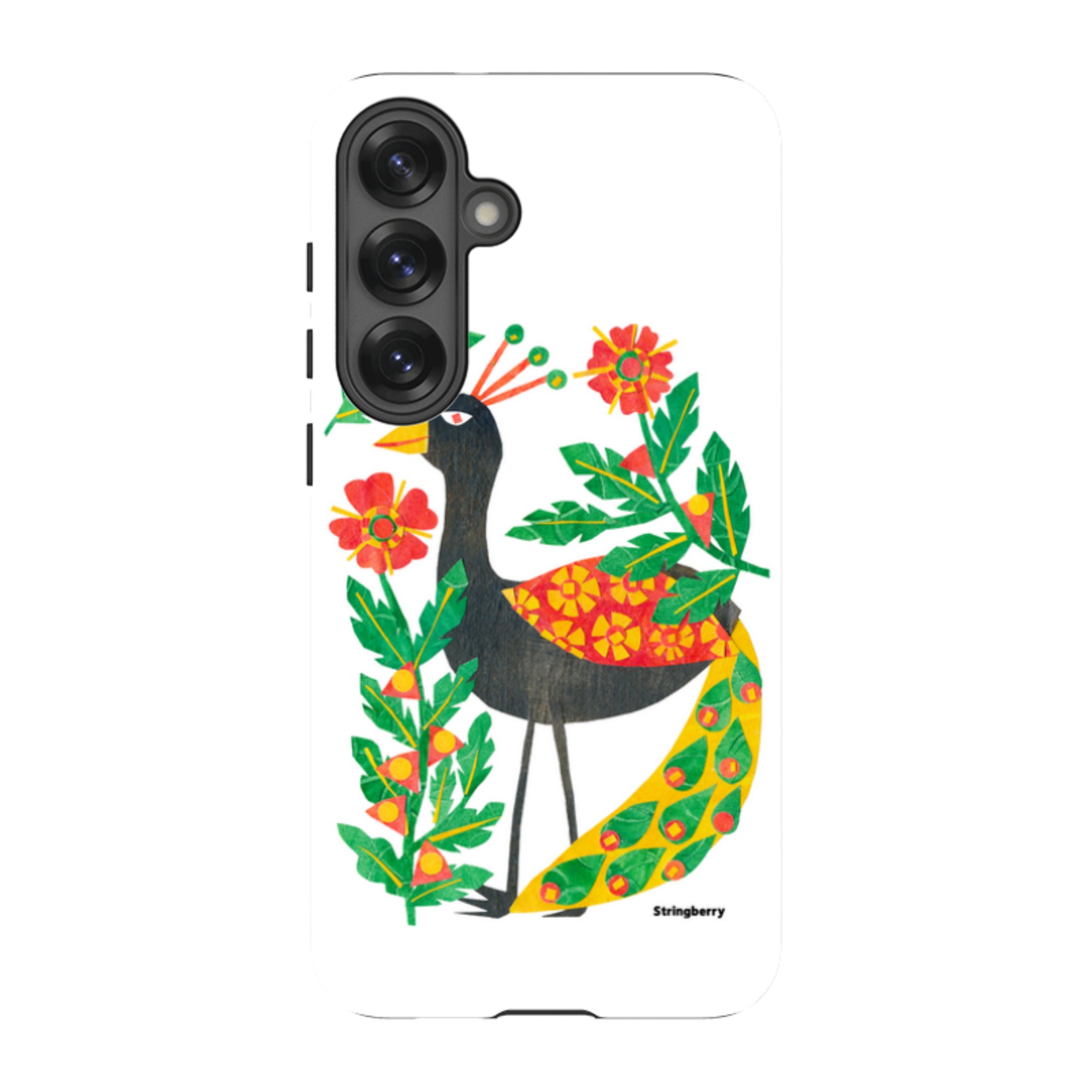 Samsung Tough Case - Folk Floral Peahen By Tracey English
