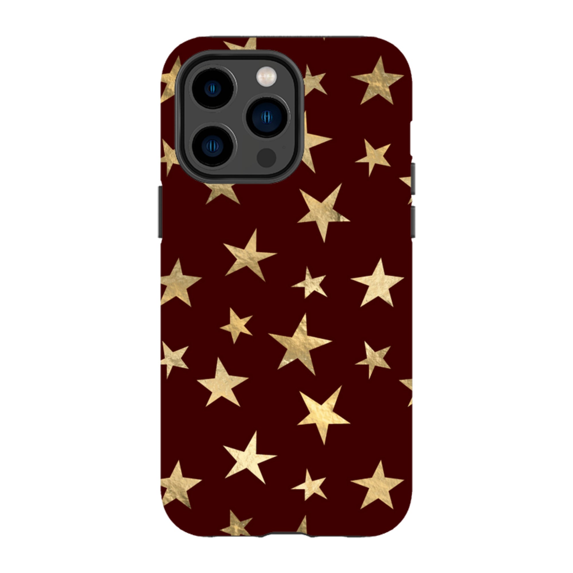 iPhone Tough Case - Brown and Gold Stars
