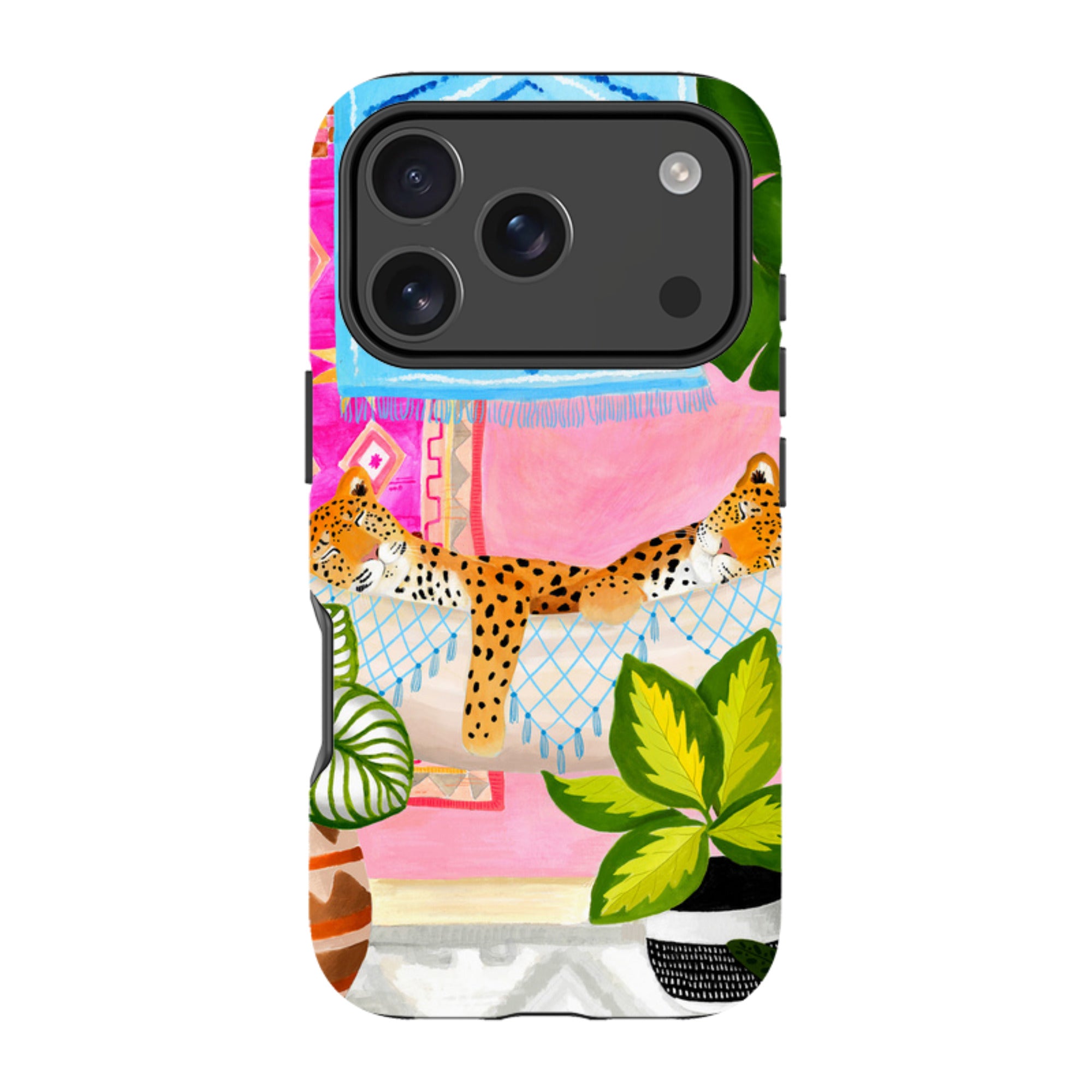 iPhone MagSafe Tough Case - Leopards in Hammock By Bex Parkin