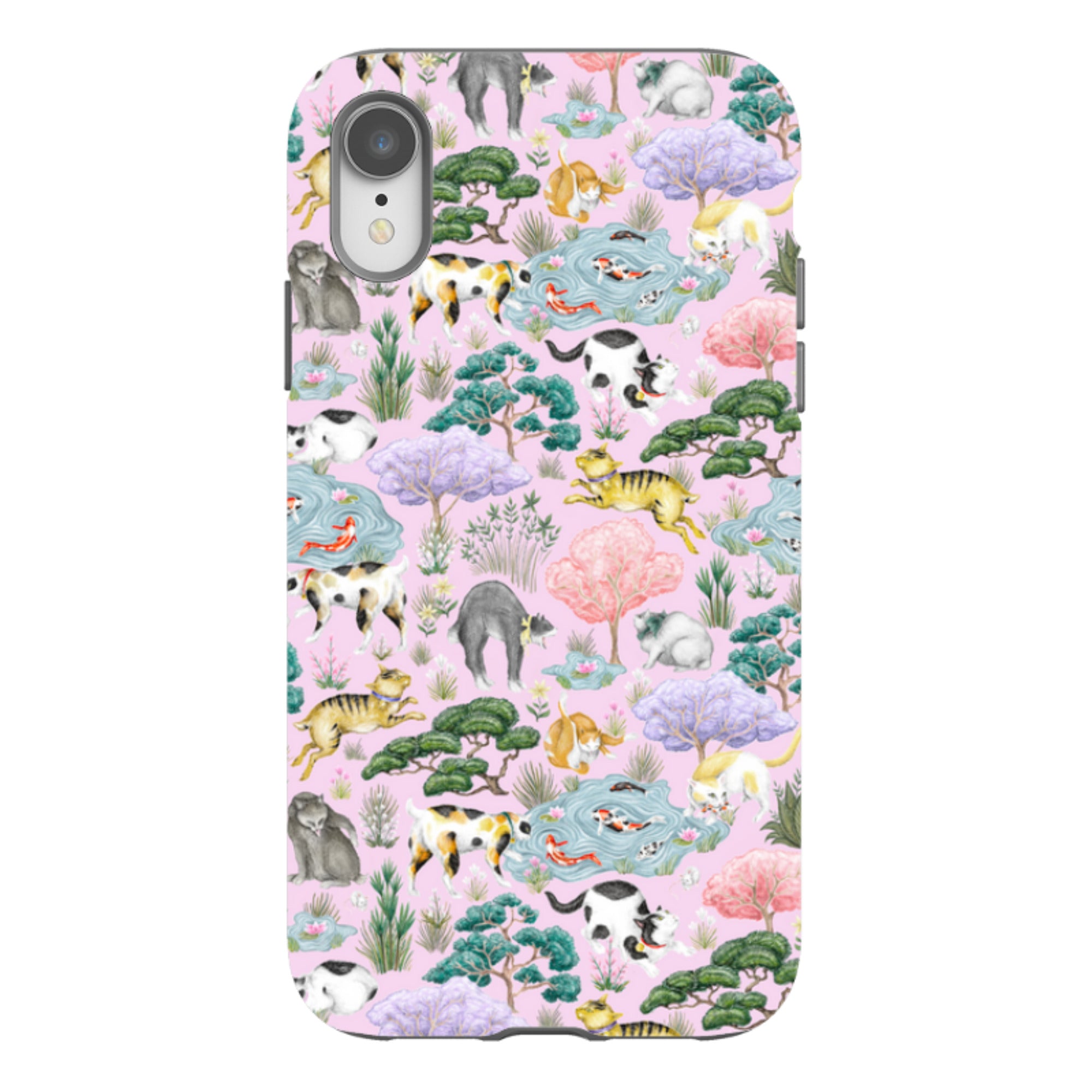 iPhone Tough Case - Cat Garden By Catherine Rowe