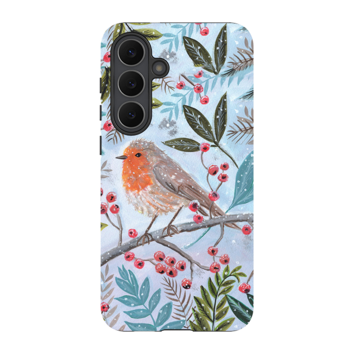 Samsung Tough Case - Robin With Berries By Mary Stubberfield