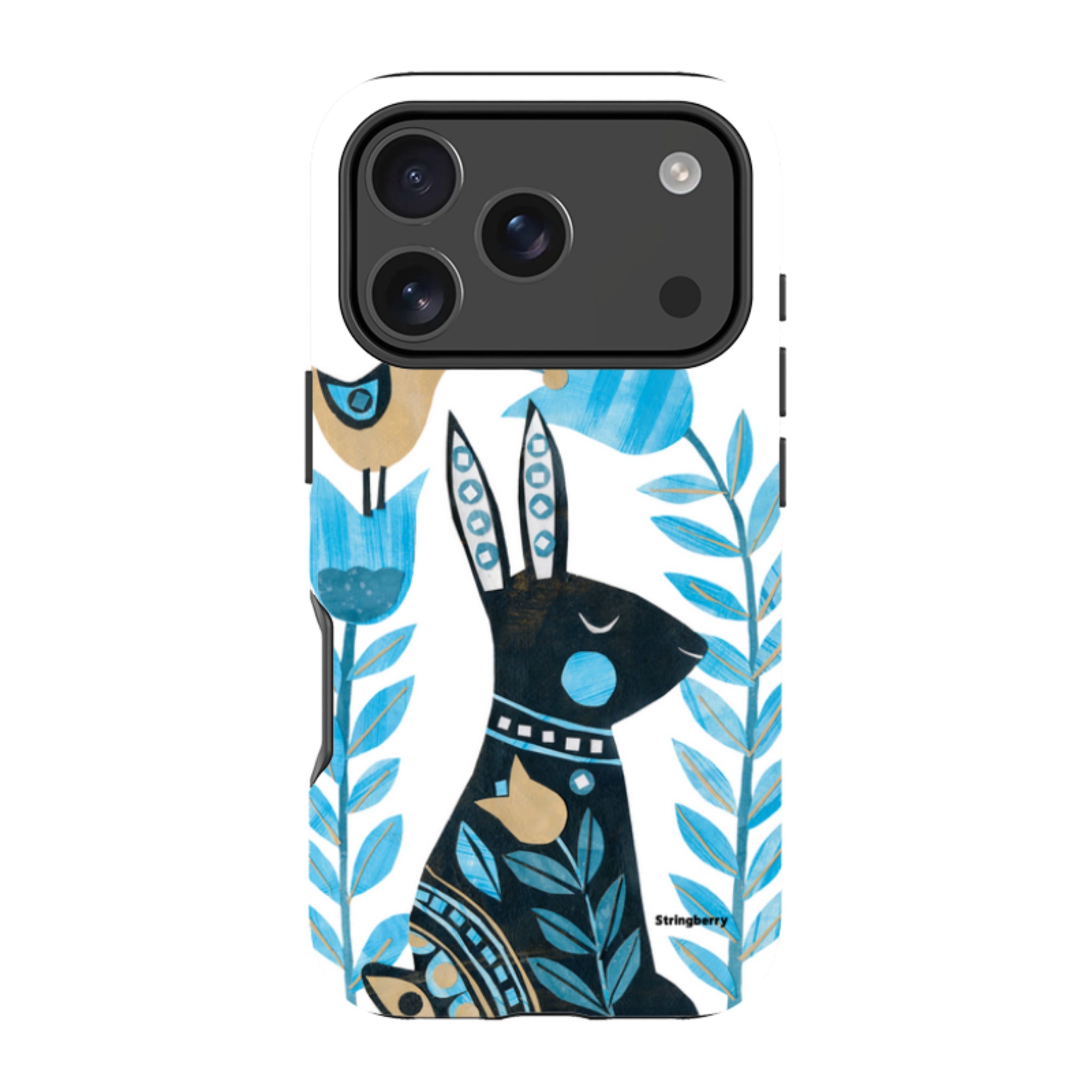 iPhone Tough Case - Folk Rabbit By Tracey English