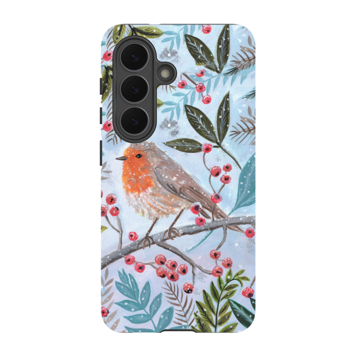 Samsung Tough Case - Robin With Berries By Mary Stubberfield