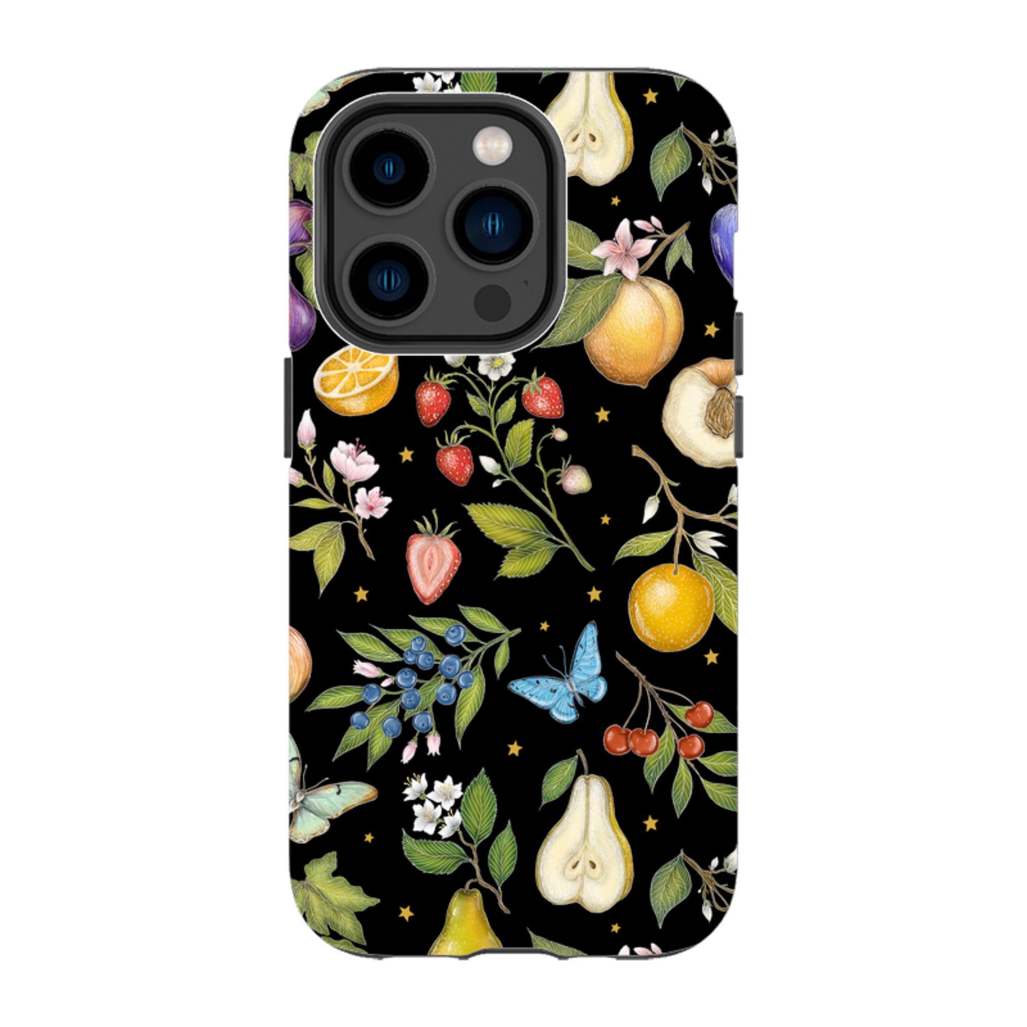 iPhone MagSafe Tough Case -  Black Fruits By Catherine Rowe