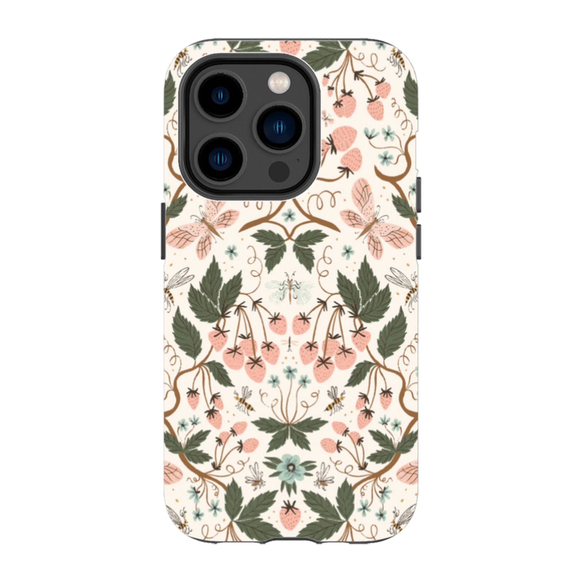 iPhone MagSafe Tough Case - Bugs and Berries Pattern By Meghann Rader