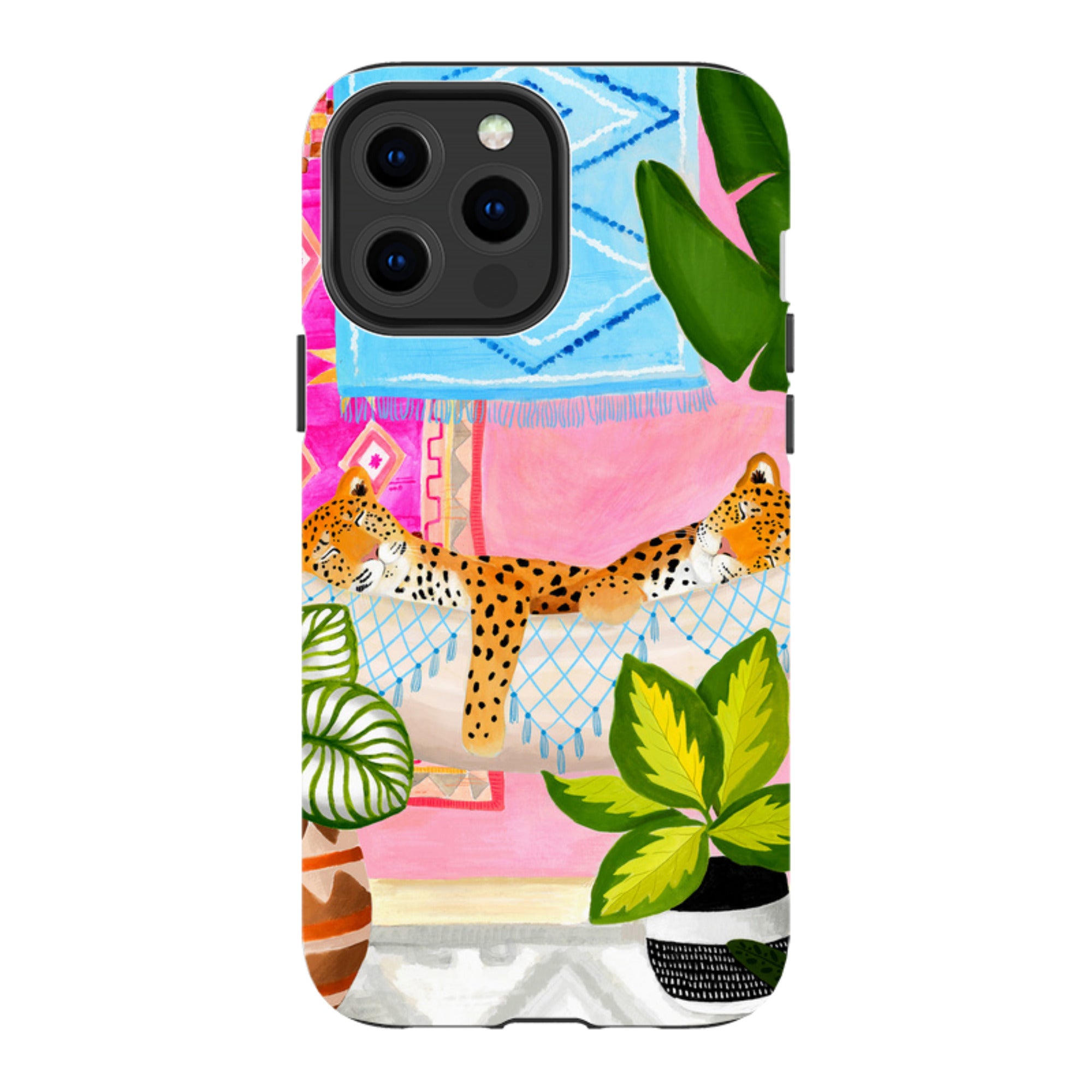 iPhone MagSafe Tough Case - Leopards in Hammock By Bex Parkin