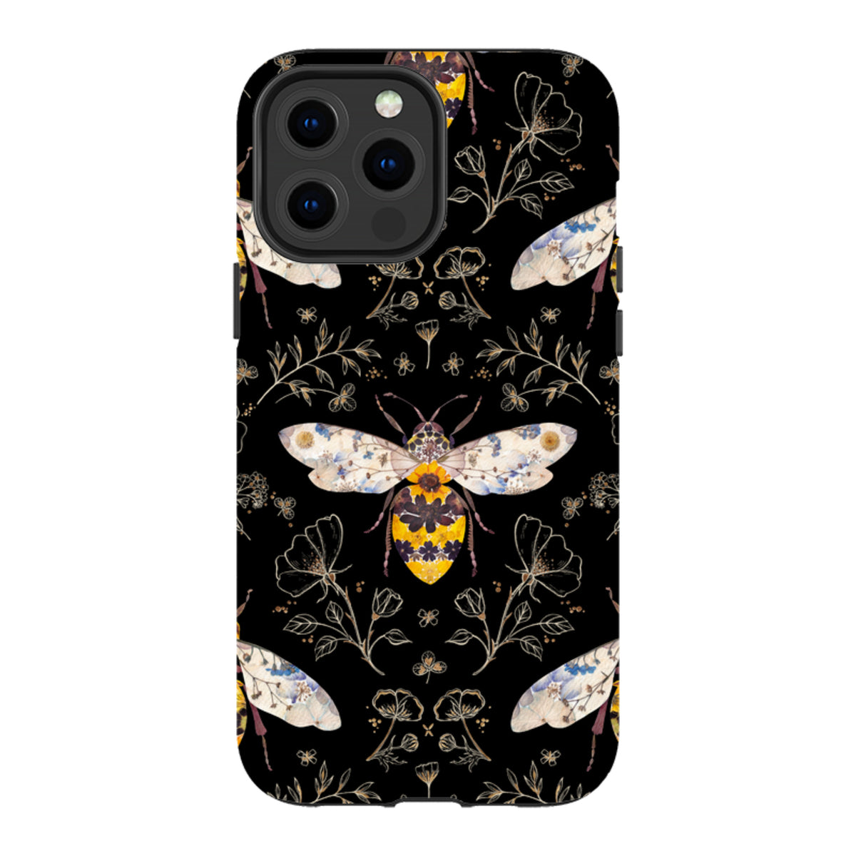 iPhone MagSafe Tough Case - Midnight Bumble Bee By Helen Ahpornsiri