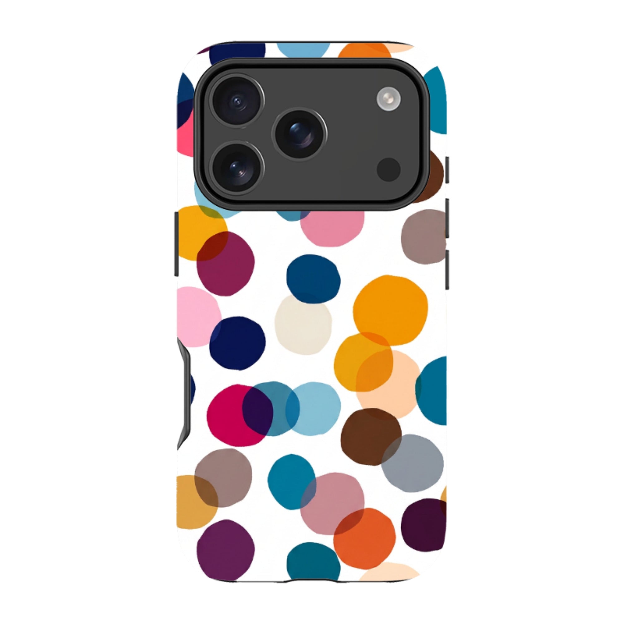 iPhone Tough Case - Multi-Color Polka Dot