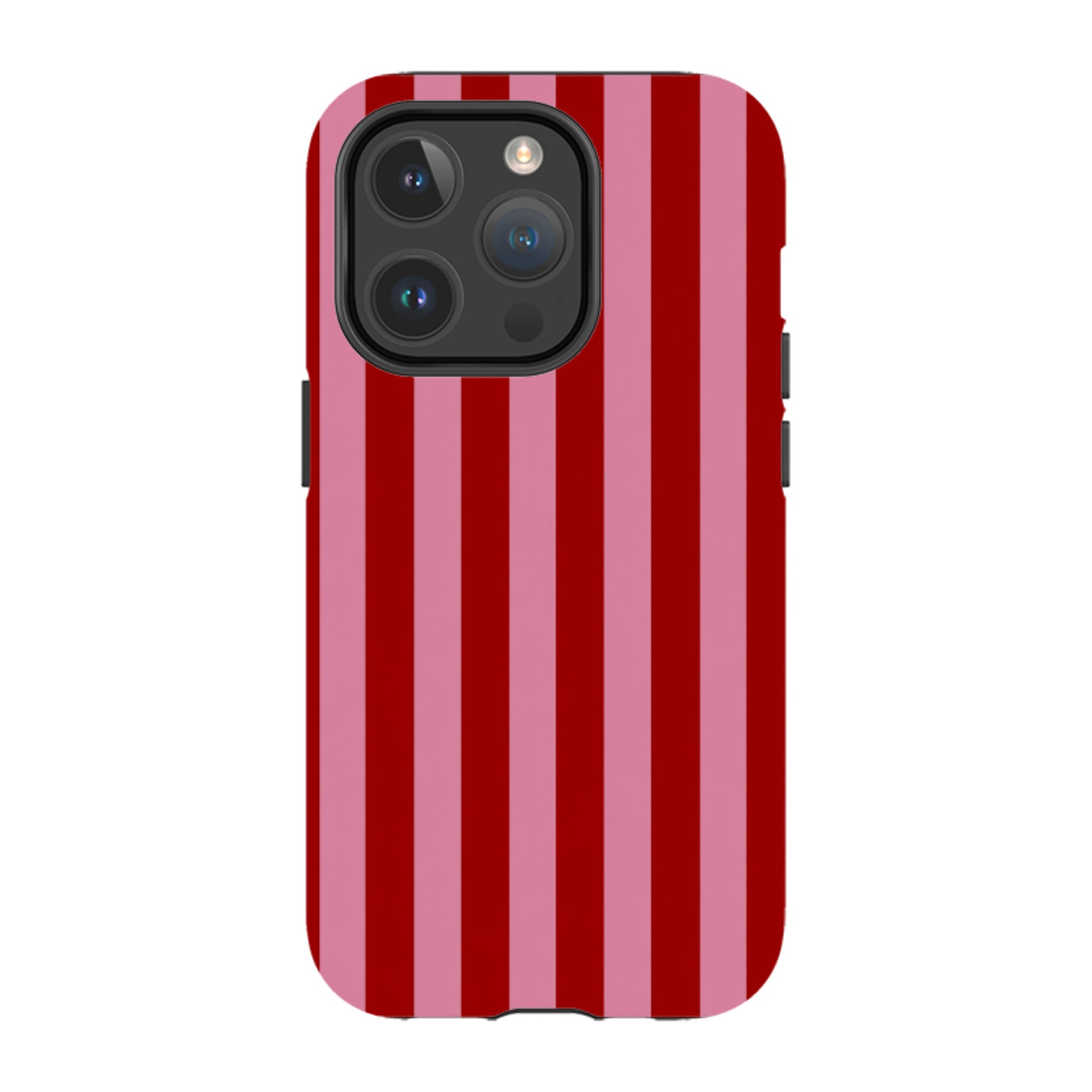 iPhone MagSafe Tough Case - Burgundy & Pink Stripe