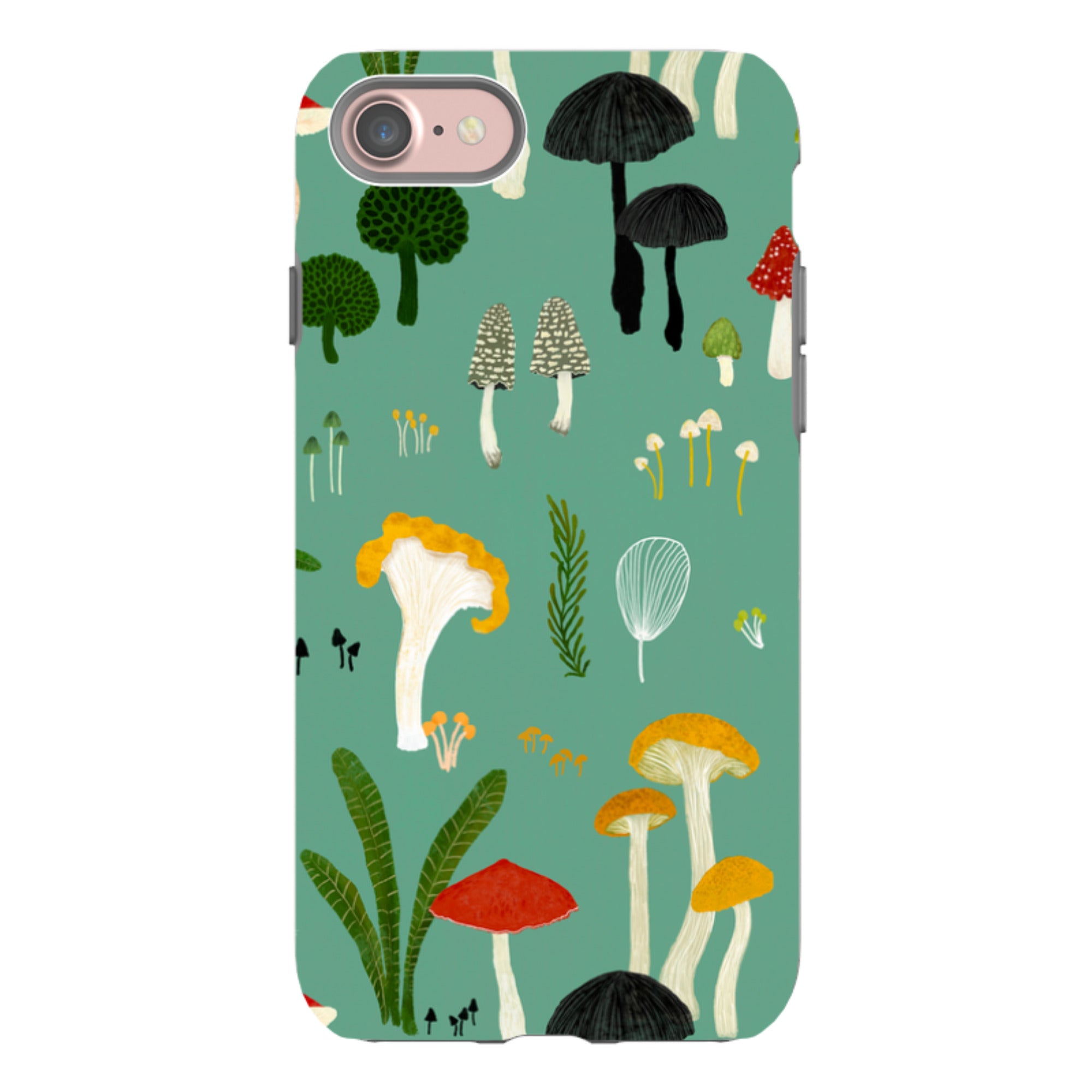 iPhone Tough Case - Mushroom Pattern By Katherine Quinn