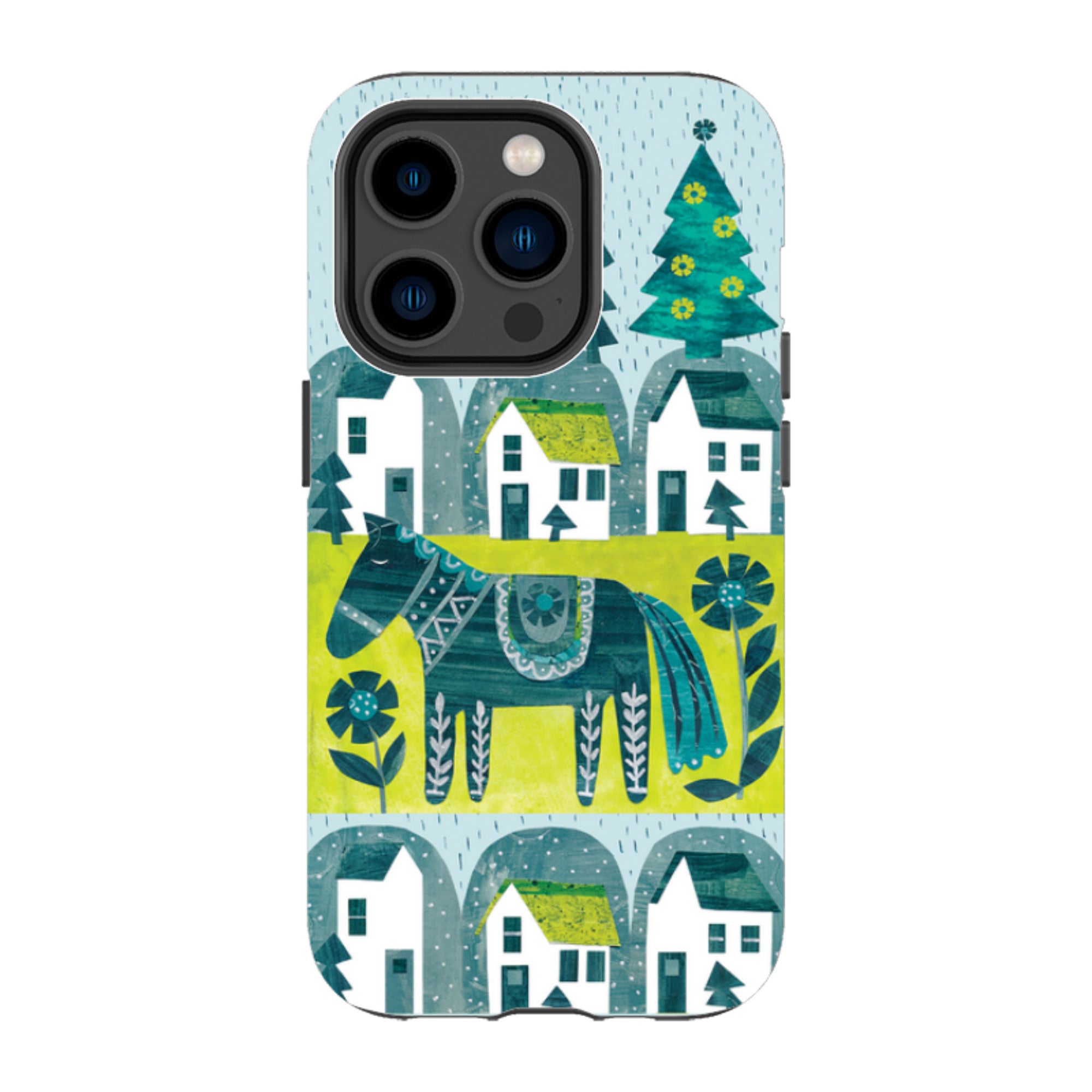 iPhone Tough Case - Winter Dala Horse By Tracey English