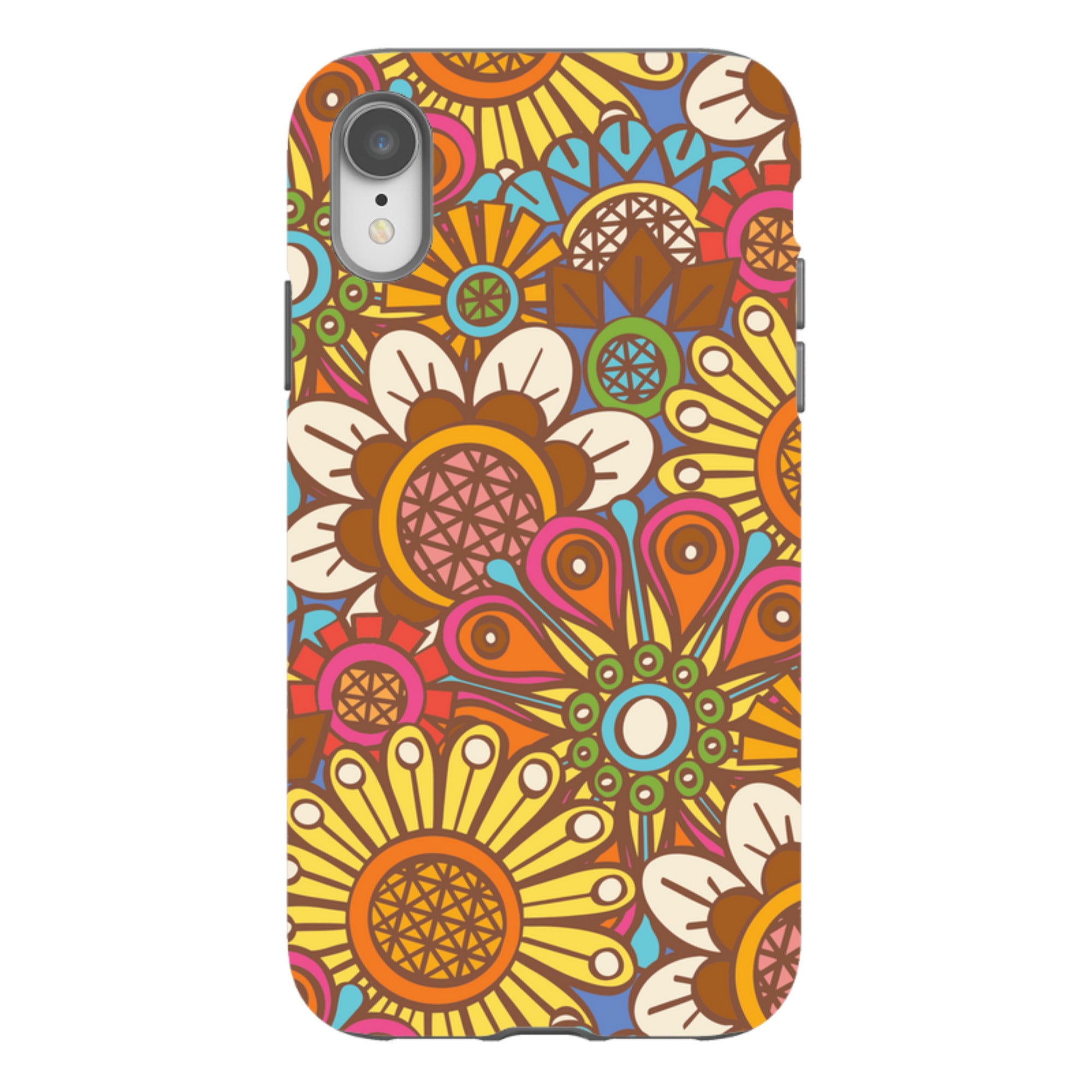 iPhone Tough Case - Retro Posy Brights By Amelia Bowman